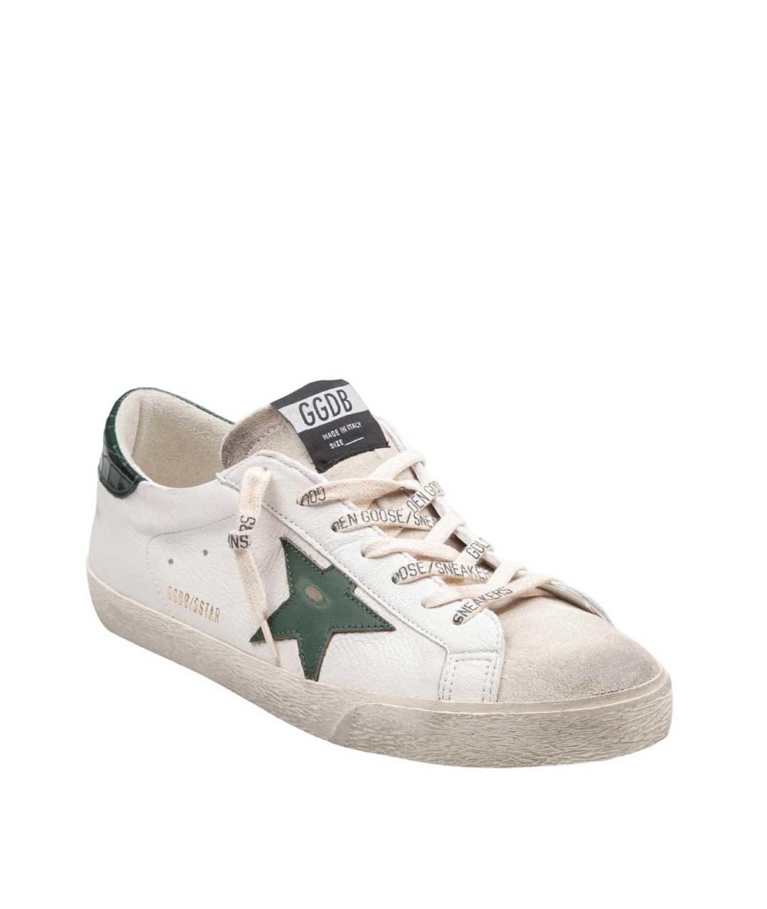 GOLDEN GOOSE DELUXE BRAND Белые кожаные низкие кроссовки / кеды, фото 2