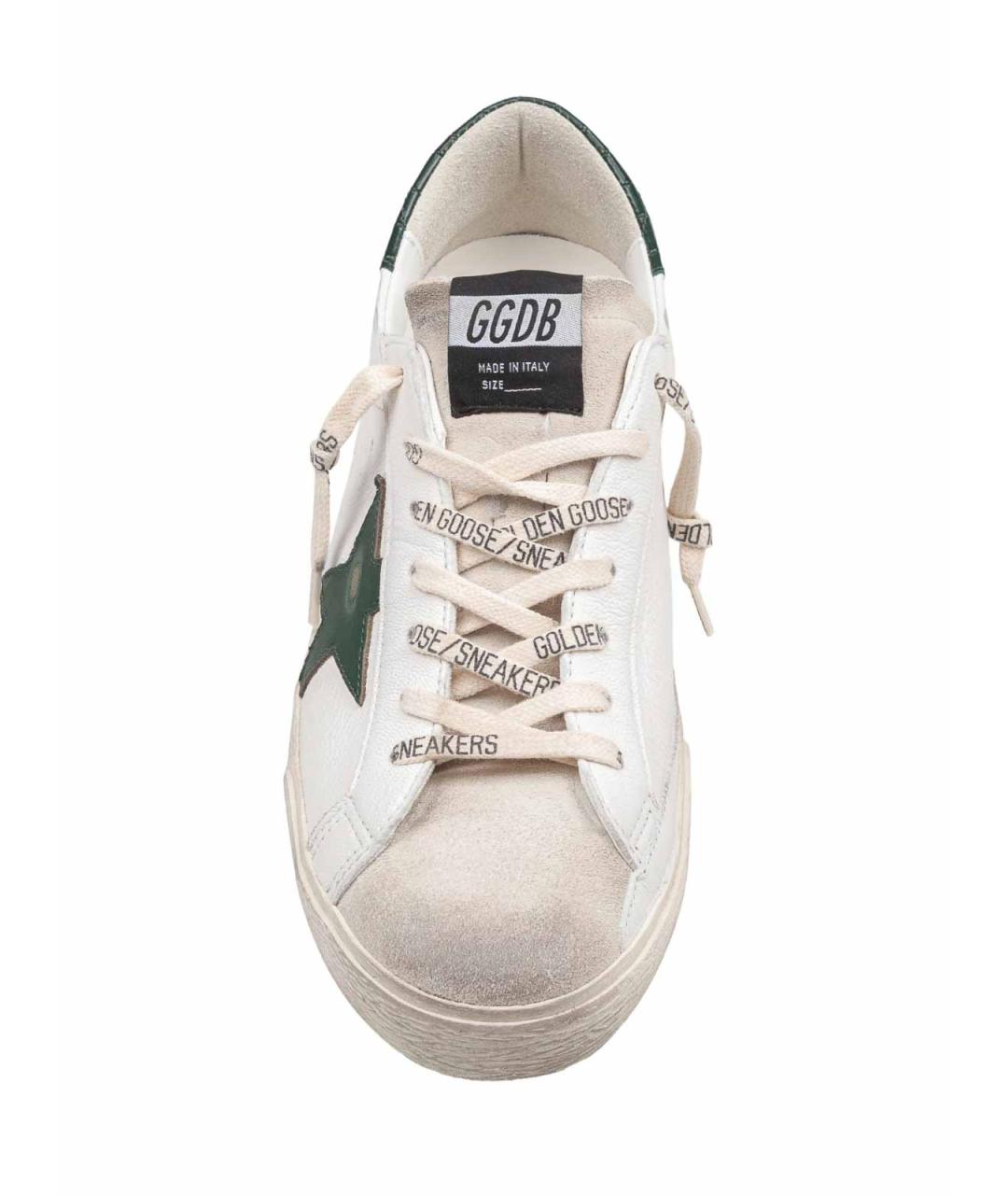GOLDEN GOOSE DELUXE BRAND Белые кожаные низкие кроссовки / кеды, фото 3