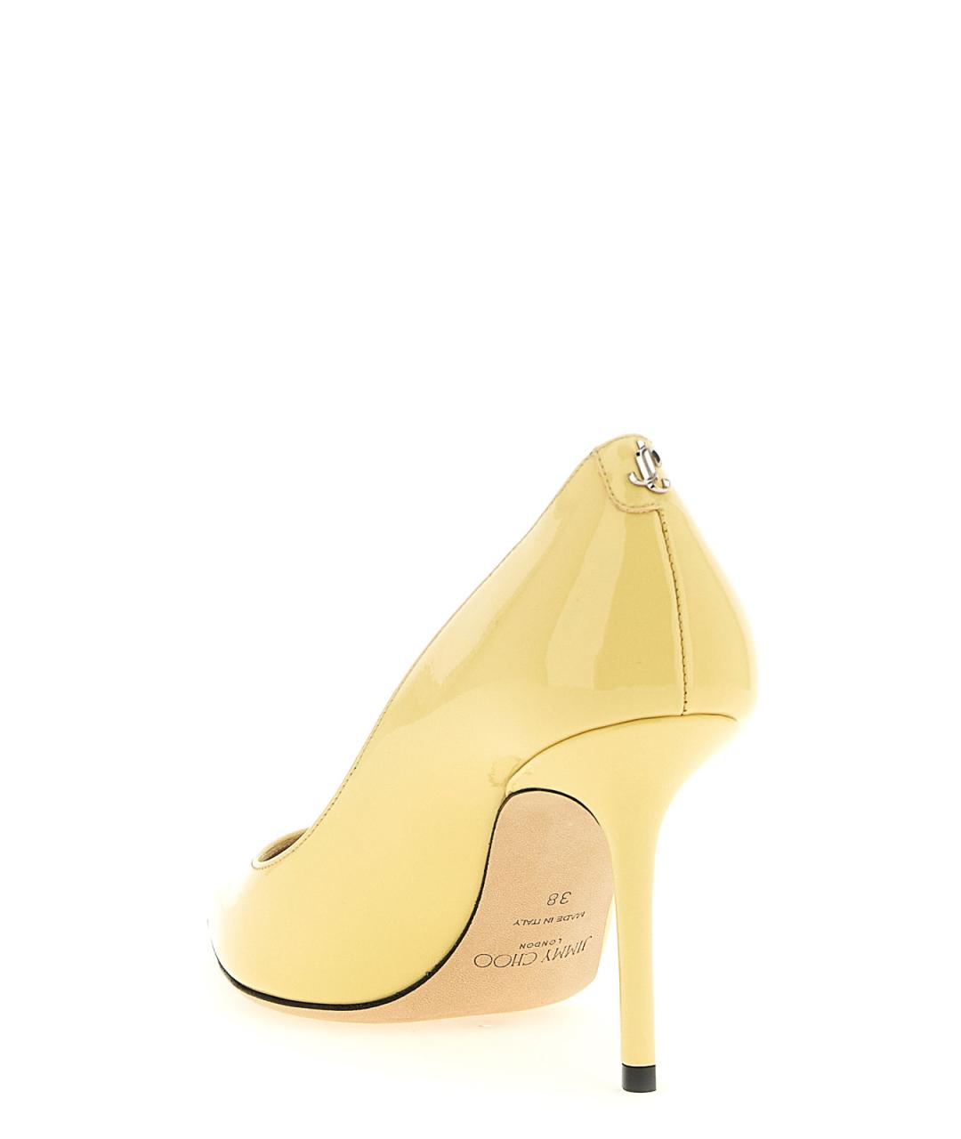 JIMMY CHOO Желтые кожаные туфли, фото 3