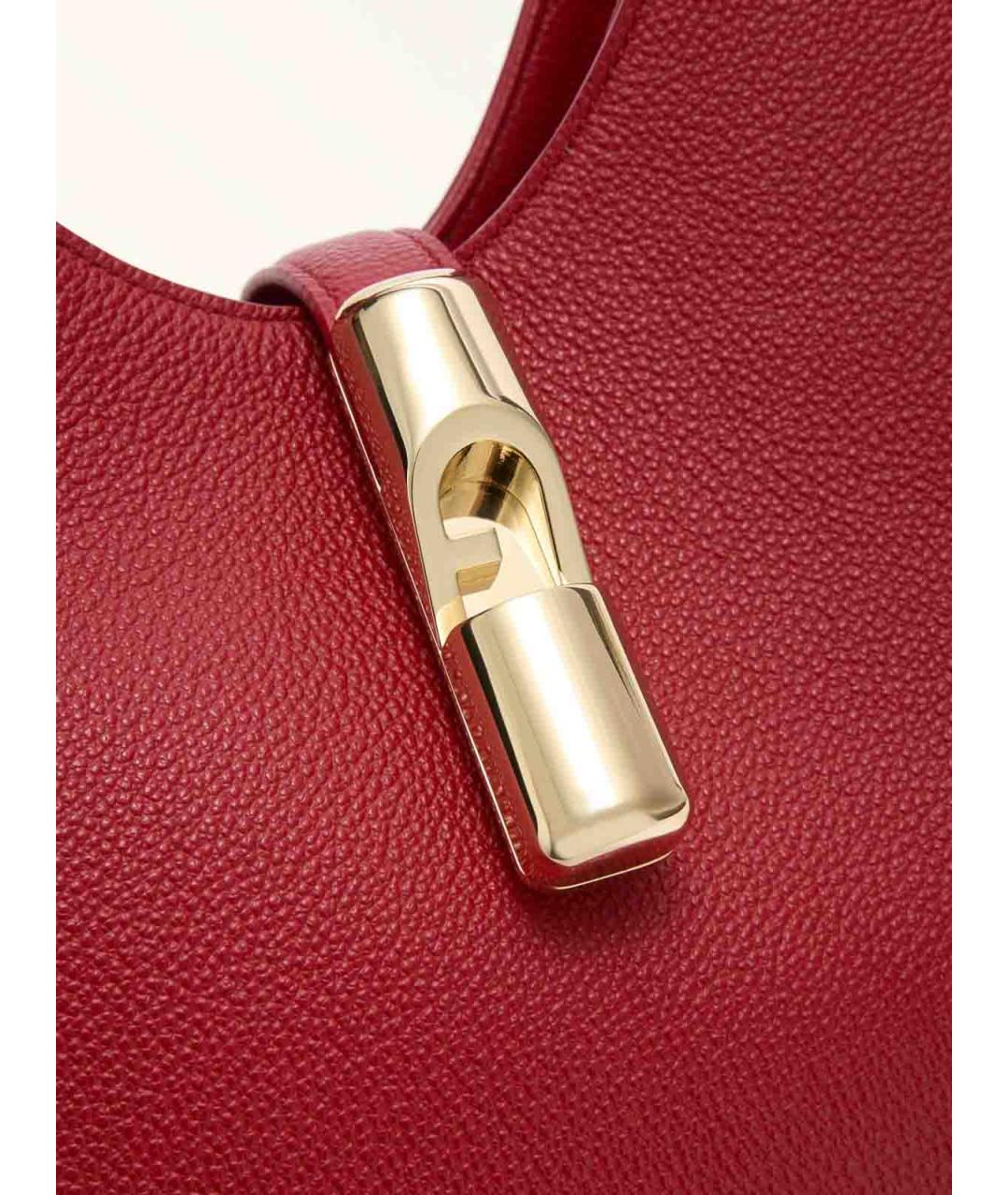 FURLA Красная кожаная сумка через плечо, фото 3