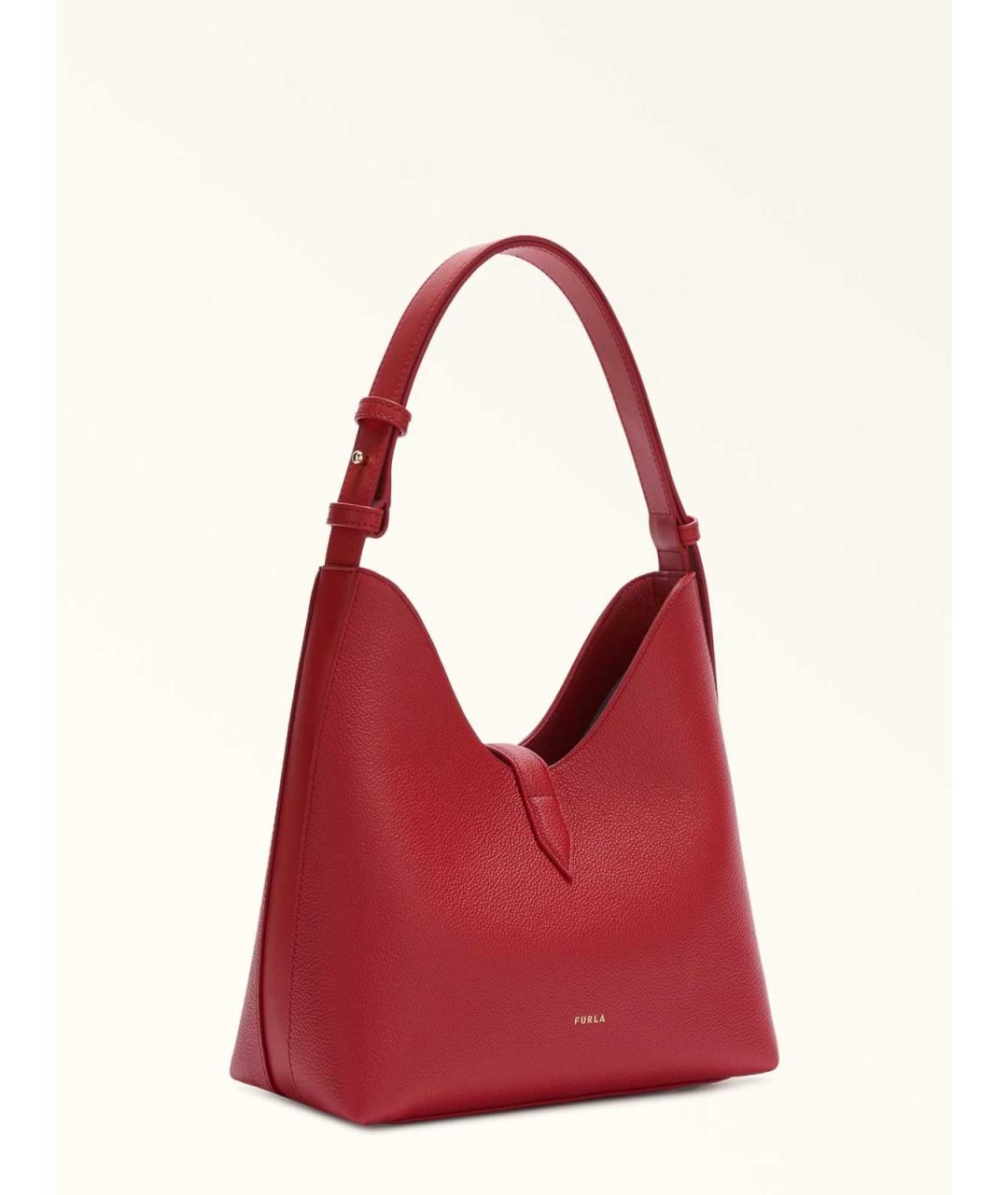 FURLA Красная кожаная сумка через плечо, фото 4