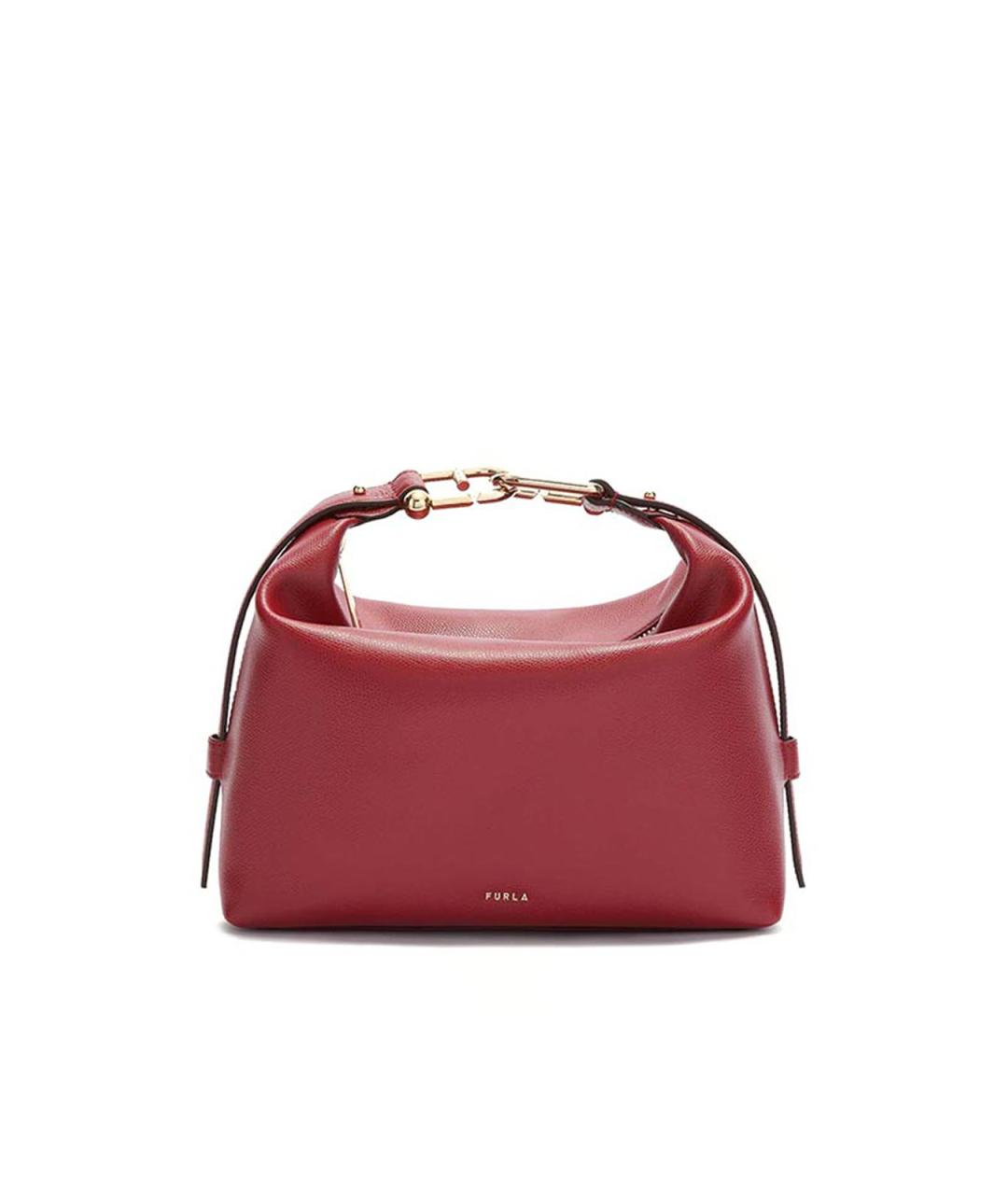 FURLA Бордовая кожаная сумка через плечо, фото 1