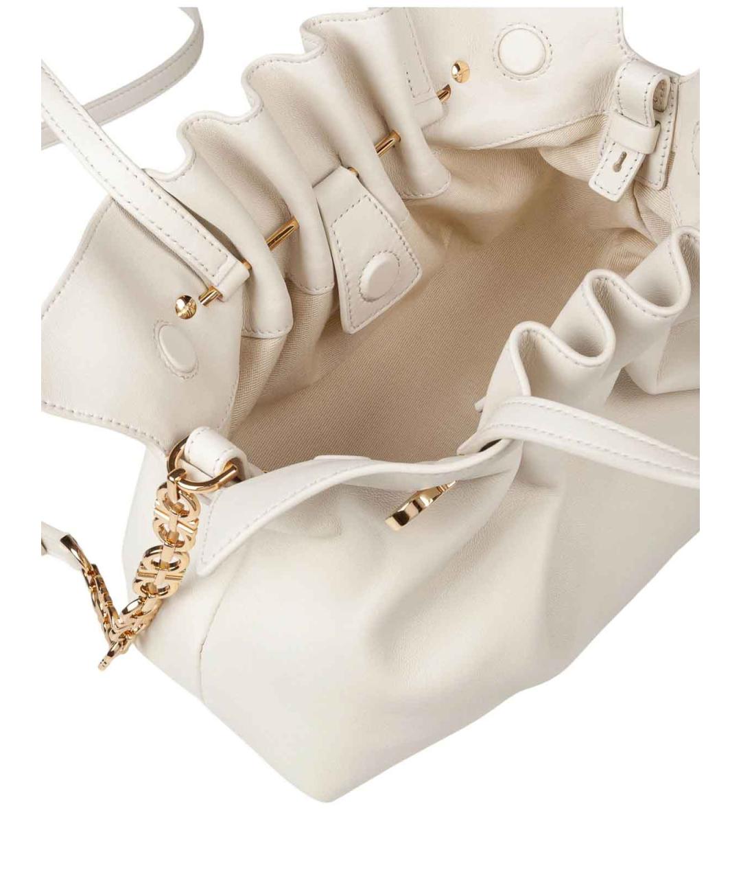 FERRAGAMO Белая сумка через плечо из искусственной кожи, фото 4