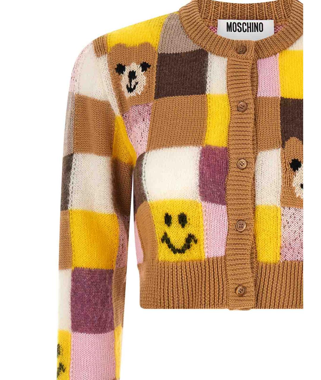 MOSCHINO Желтый кашемировый кардиган, фото 3