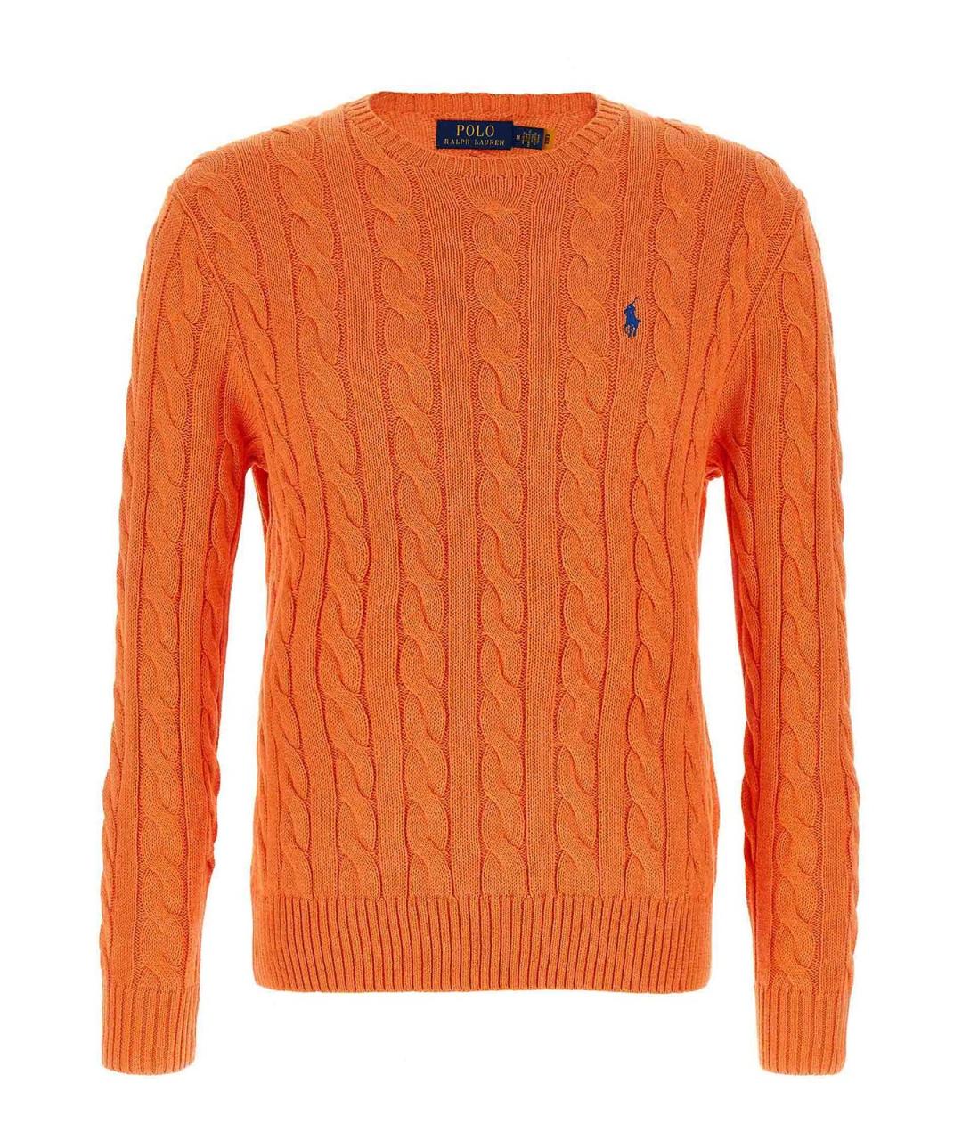 POLO RALPH LAUREN Оранжевый хлопковый джемпер / свитер, фото 1