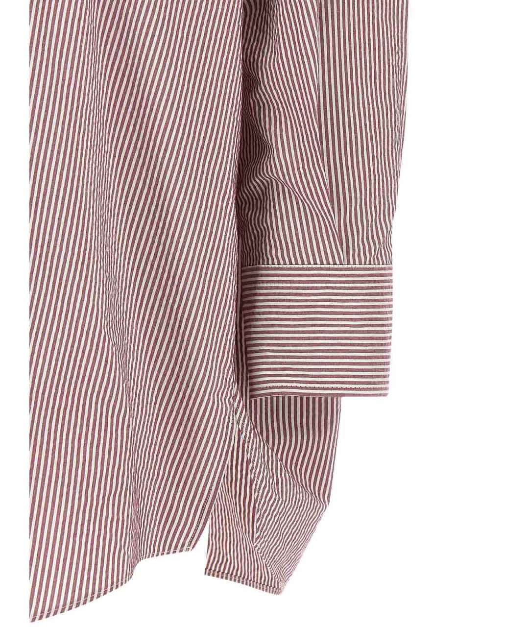 BRUNELLO CUCINELLI Бордовая хлопковая рубашка, фото 4