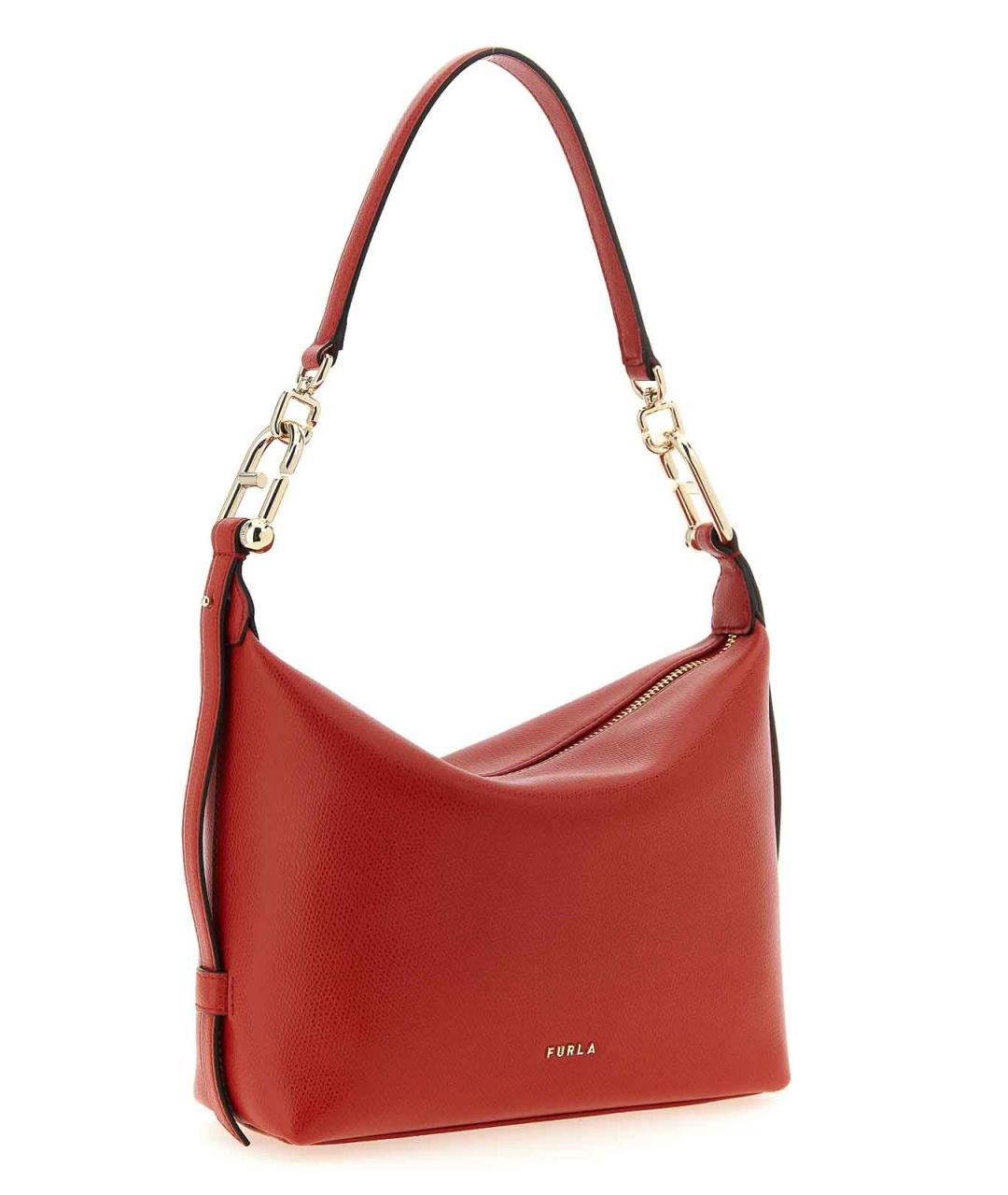 FURLA Красная кожаная сумка через плечо, фото 3