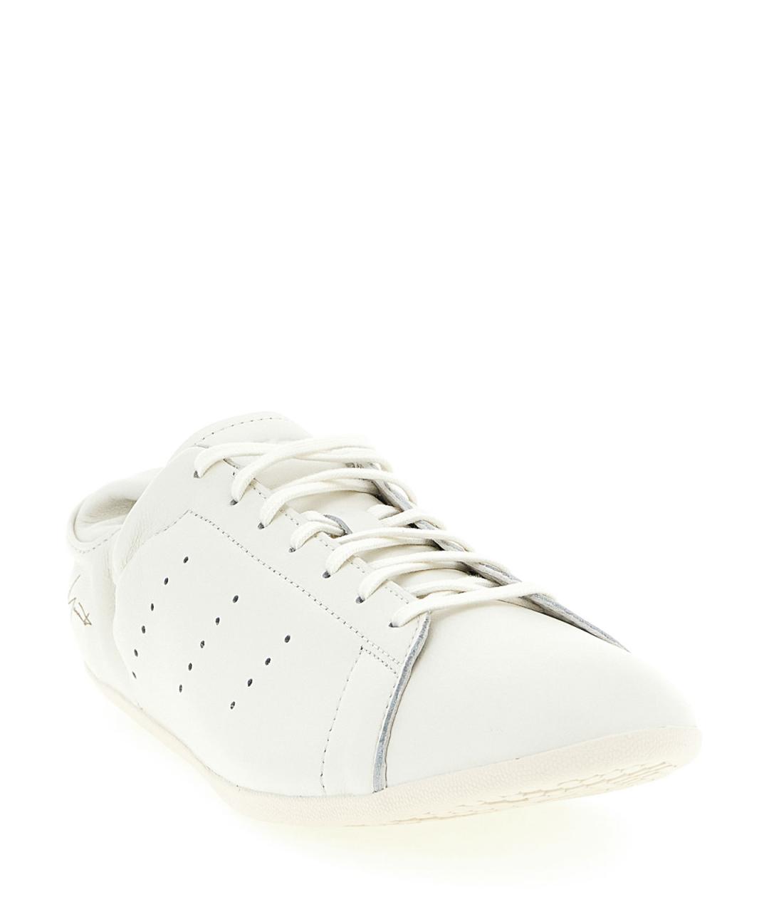 Y-3 Белые кожаные низкие кроссовки / кеды, фото 2