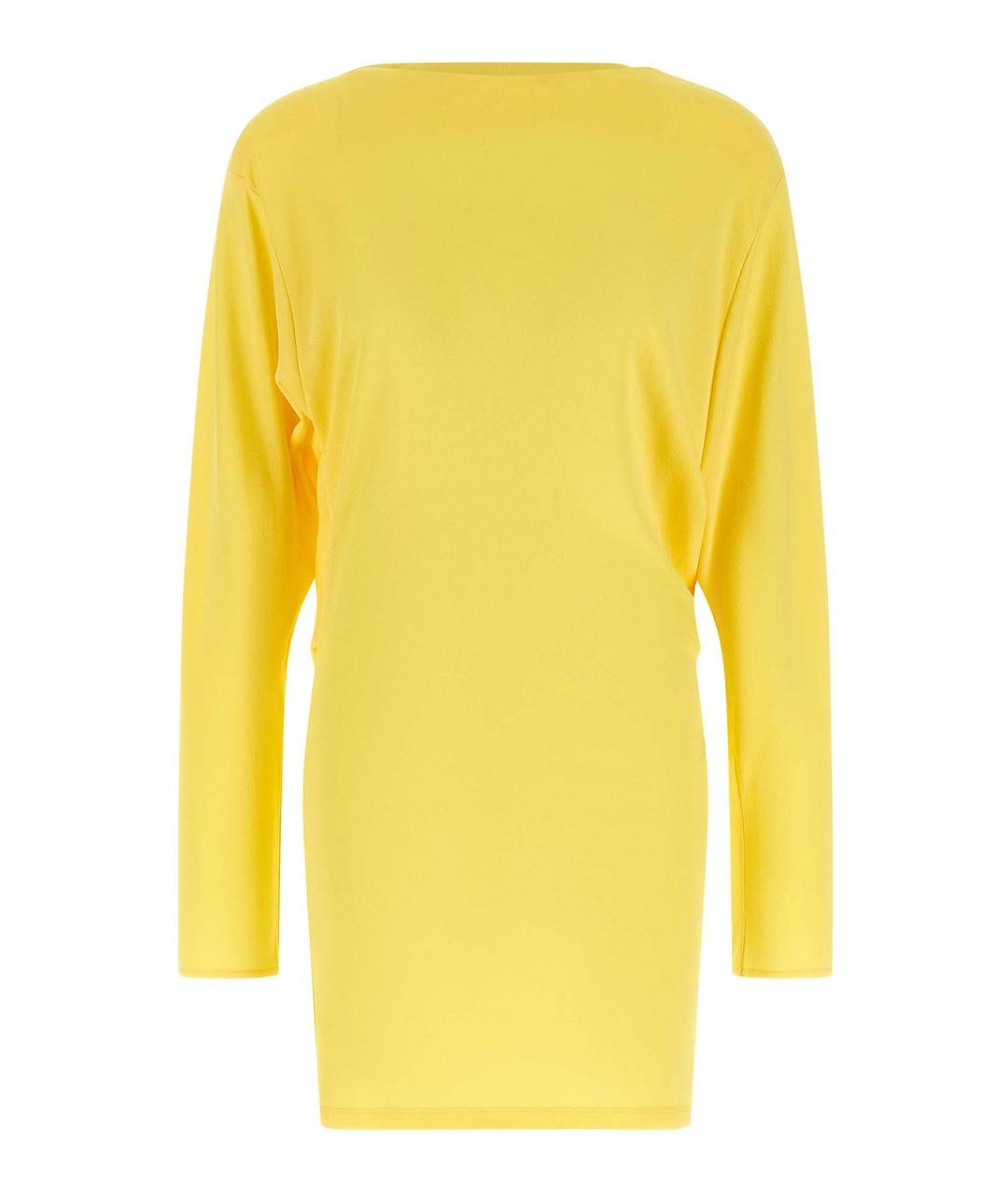 JACQUEMUS Желтое вискозное платье, фото 1