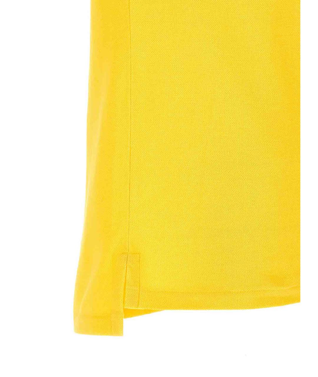 POLO RALPH LAUREN Желтое хлопковое поло с коротким рукавом, фото 4