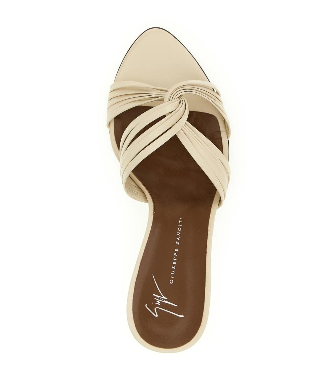 GIUSEPPE ZANOTTI DESIGN Белые кожаные мюли, фото 4