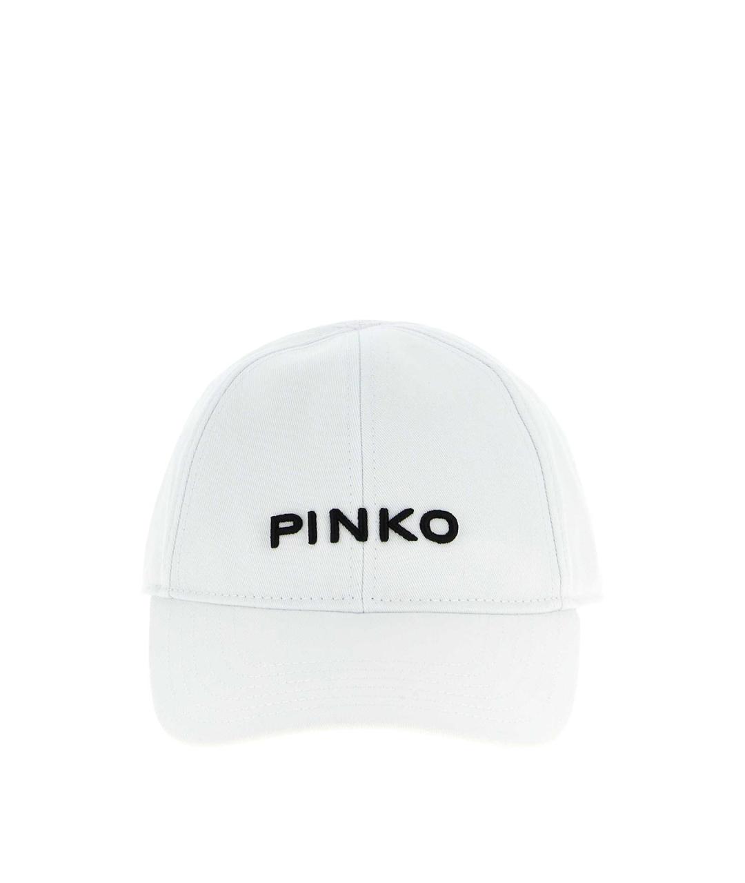 PINKO Белая хлопковая кепка, фото 1
