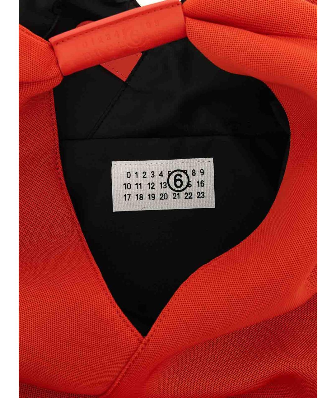 MM6 MAISON MARGIELA Красная кожаная сумка тоут, фото 4