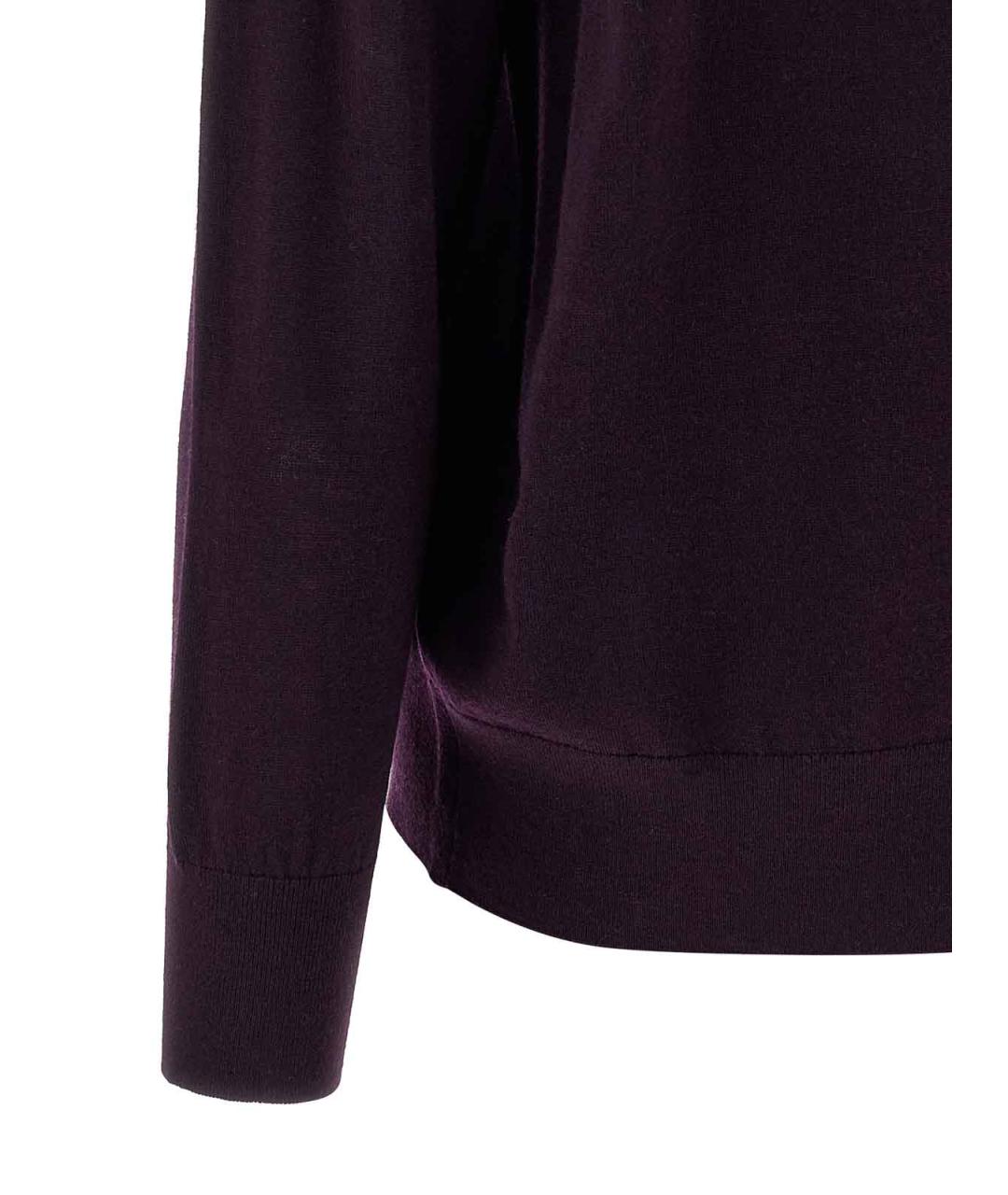 DRIES VAN NOTEN Фиолетовый шерстяной джемпер / свитер, фото 4