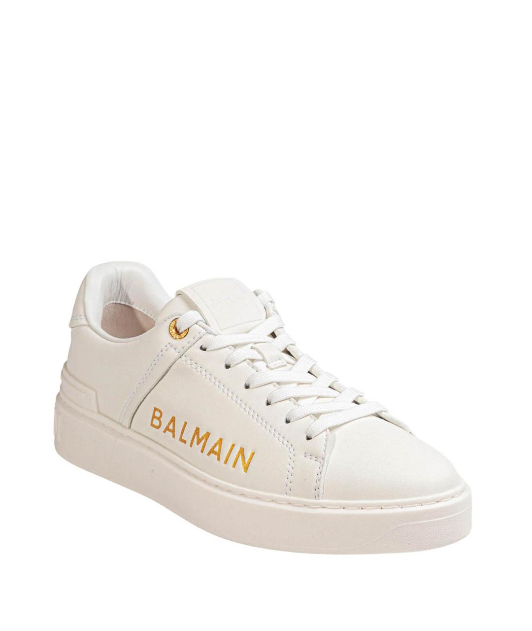 BALMAIN Белые кожаные кроссовки, фото 2