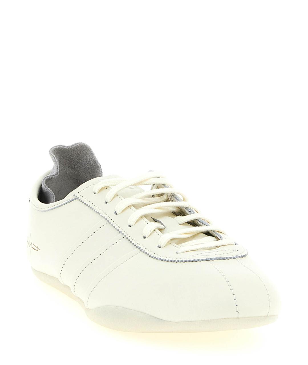 Y-3 Белые кожаные низкие кроссовки / кеды, фото 2
