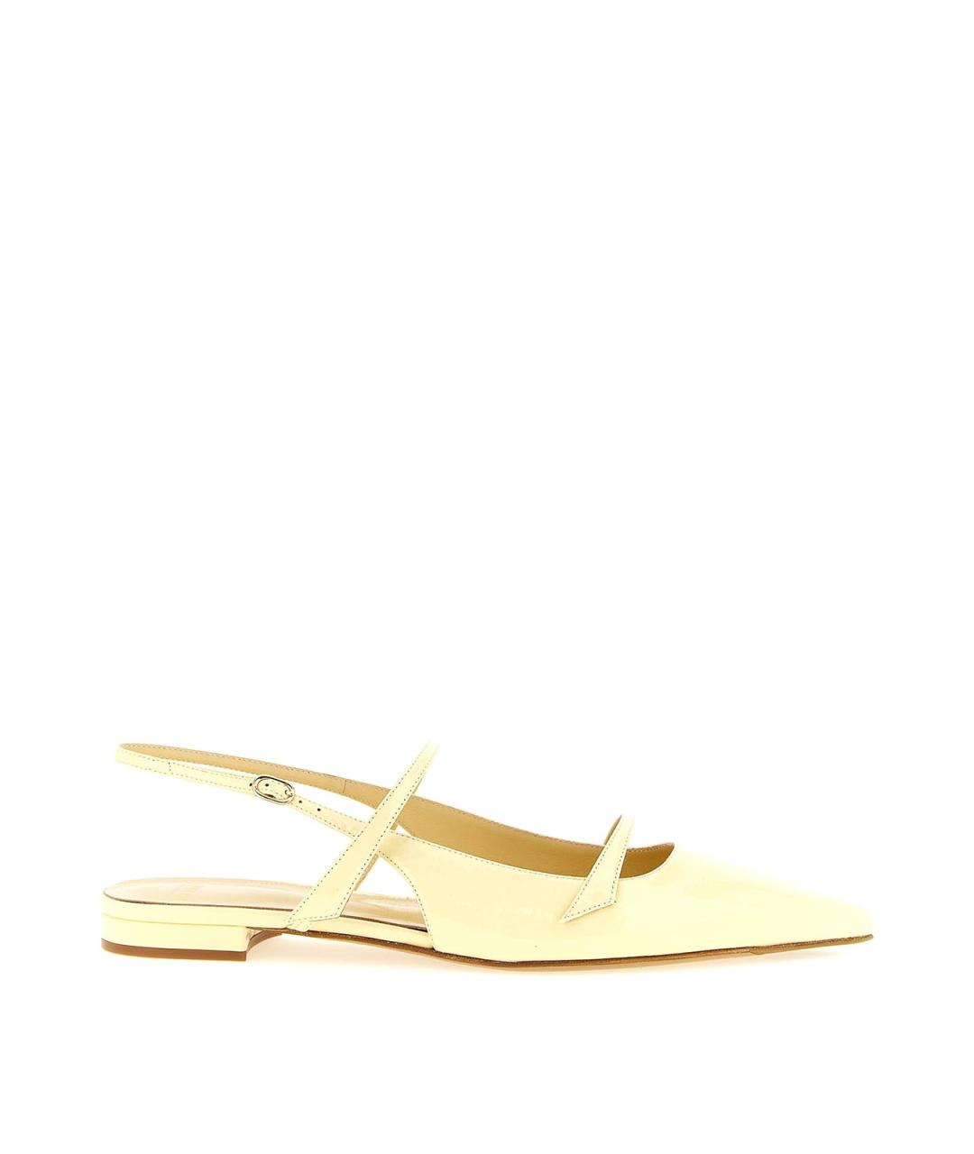 ALEXANDRE BIRMAN Желтые кожаные балетки, фото 1