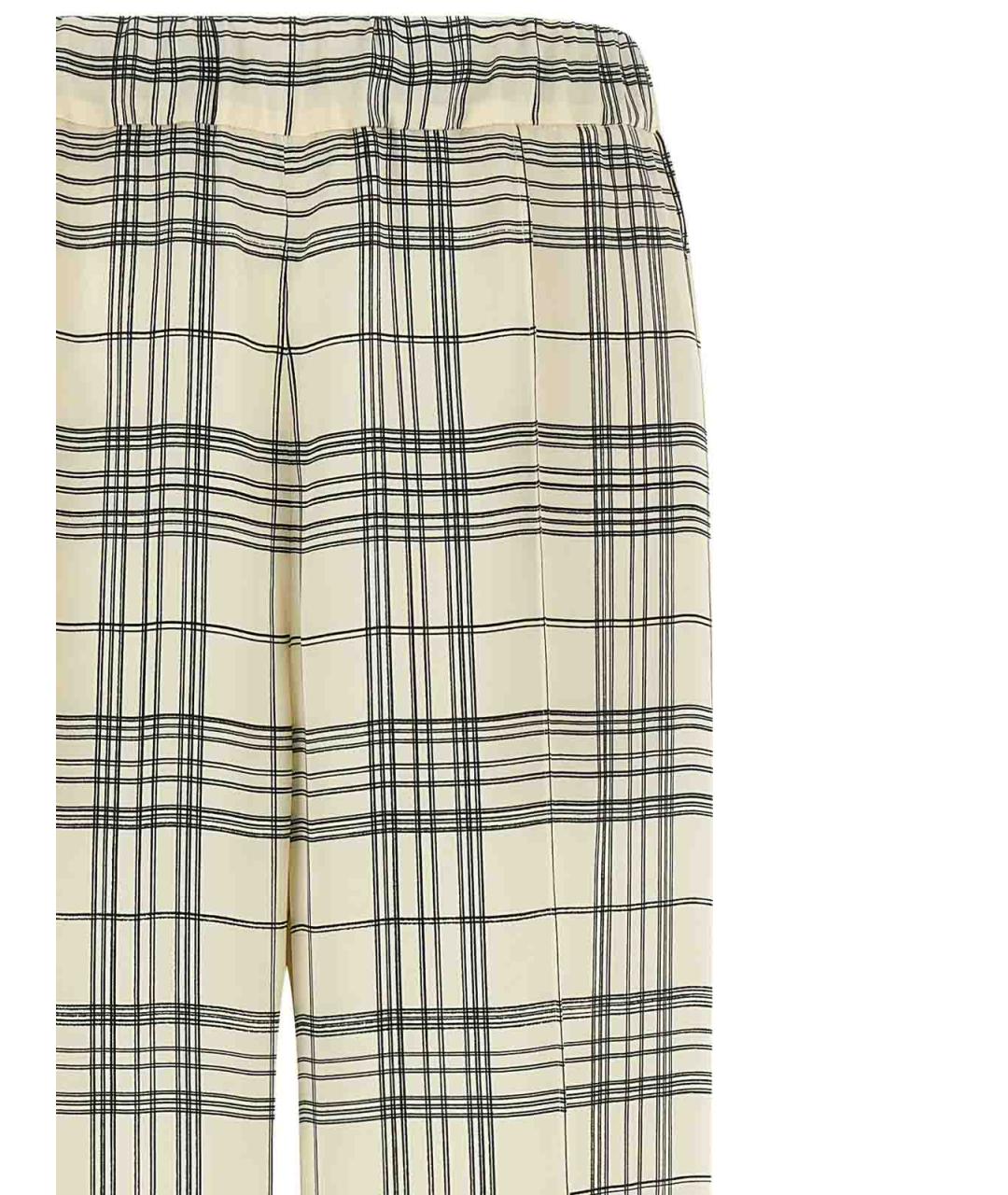 JIL SANDER Бежевые вискозные брюки широкие, фото 3
