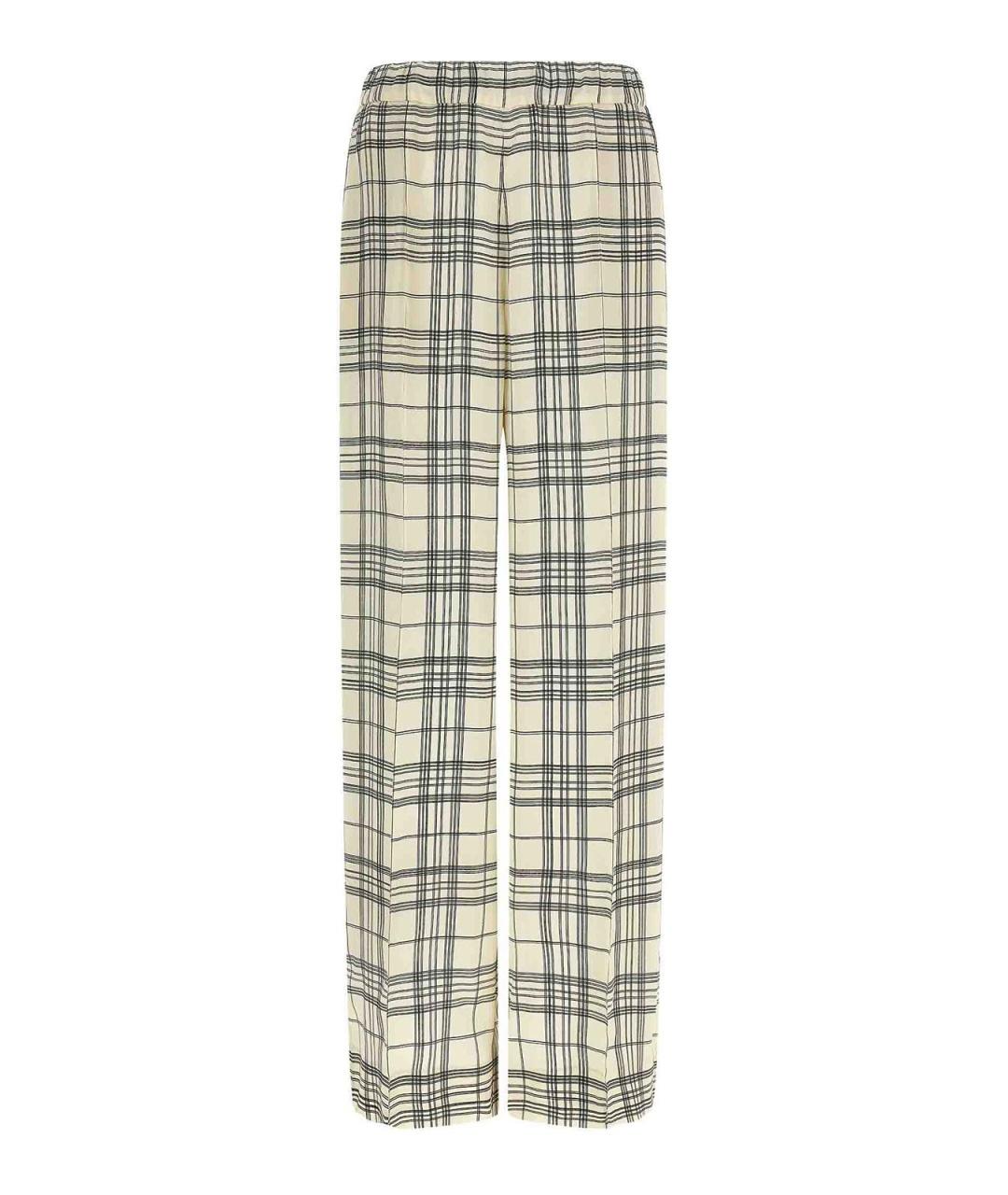 JIL SANDER Бежевые вискозные брюки широкие, фото 1