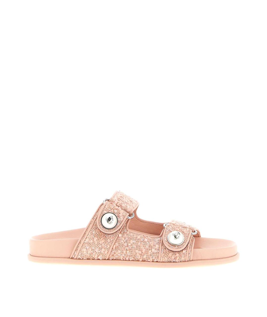 JIMMY CHOO Розовые текстильные сандалии, фото 1