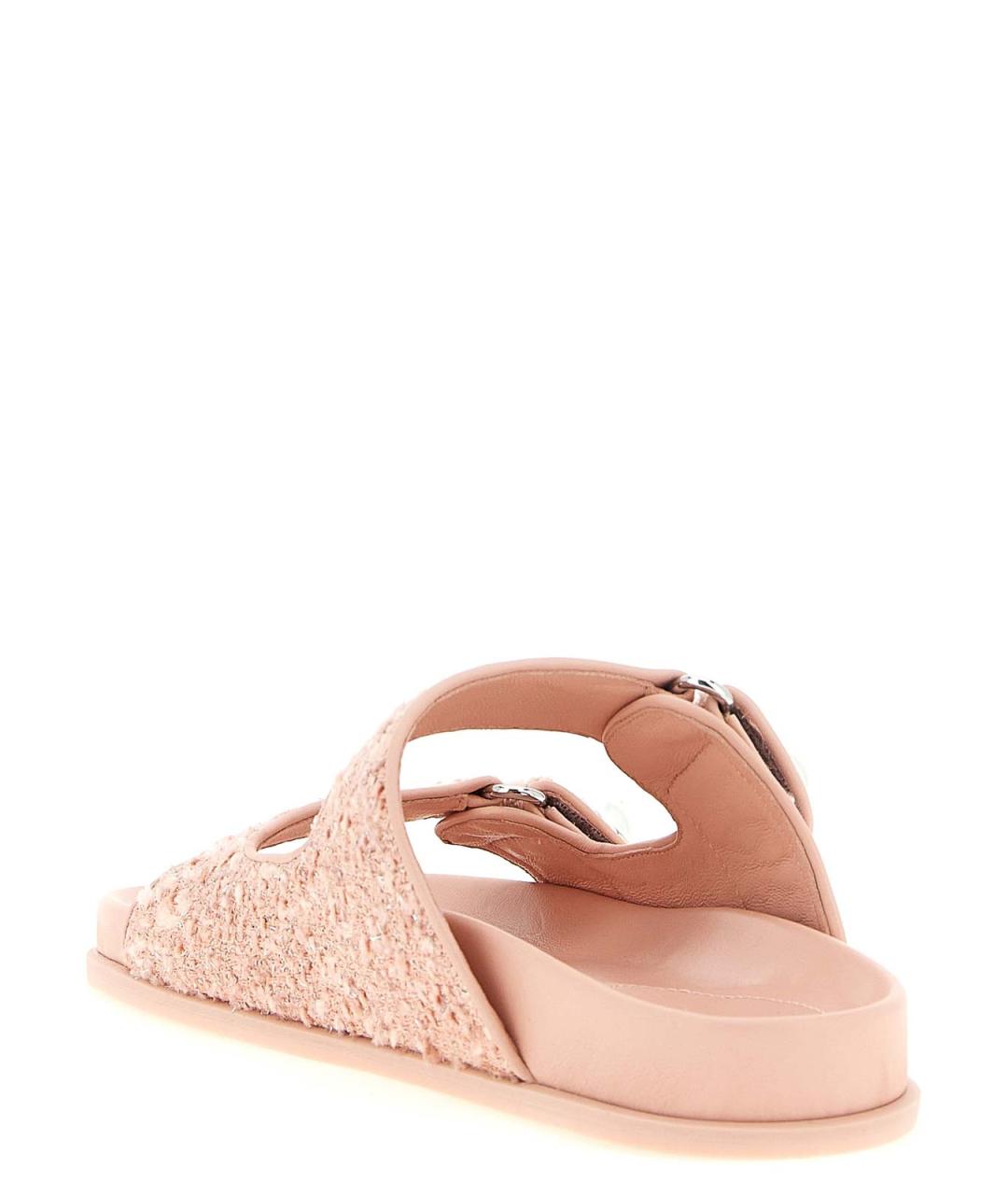 JIMMY CHOO Розовые текстильные сандалии, фото 3