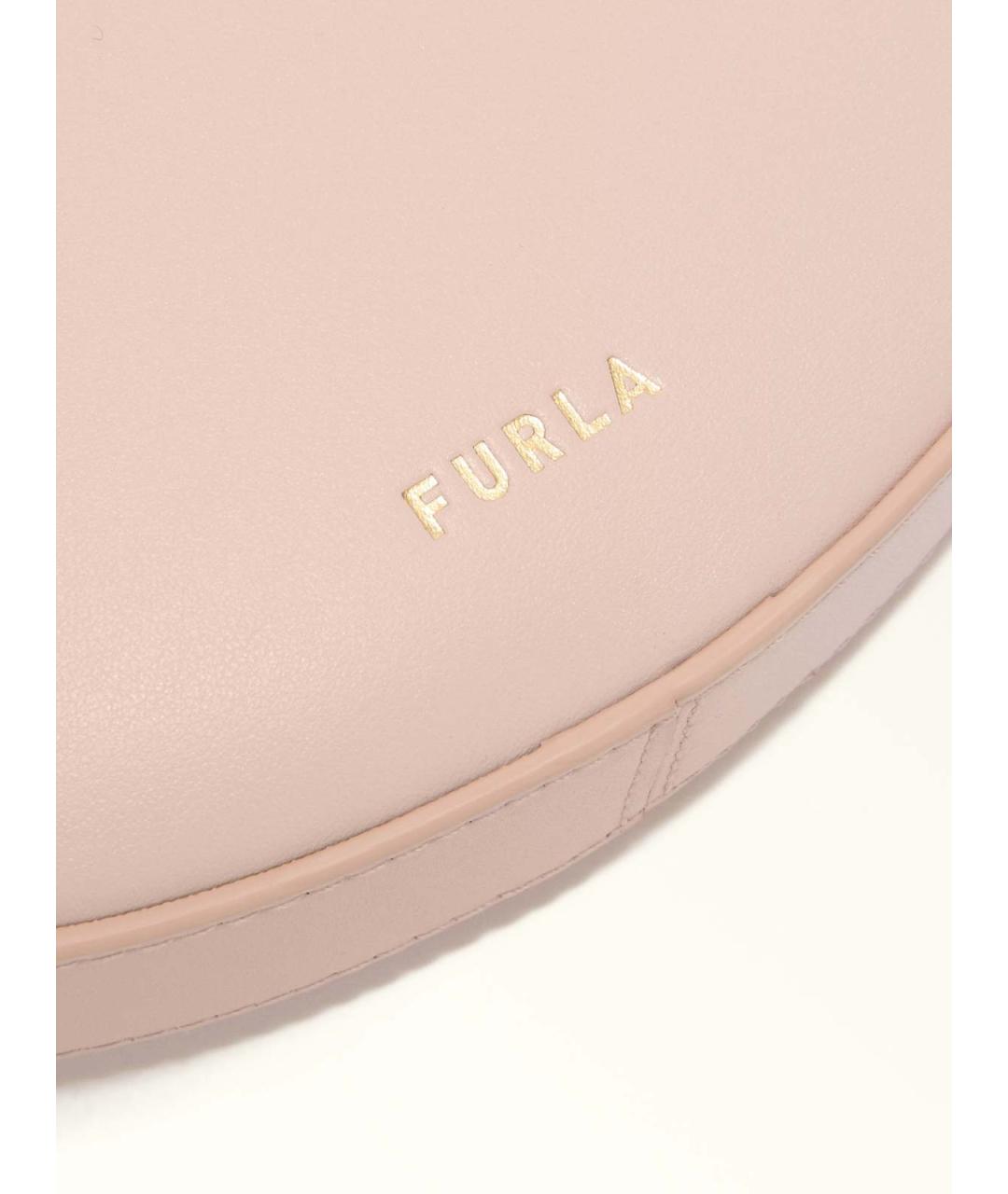FURLA Бежевая кожаная сумка через плечо, фото 4
