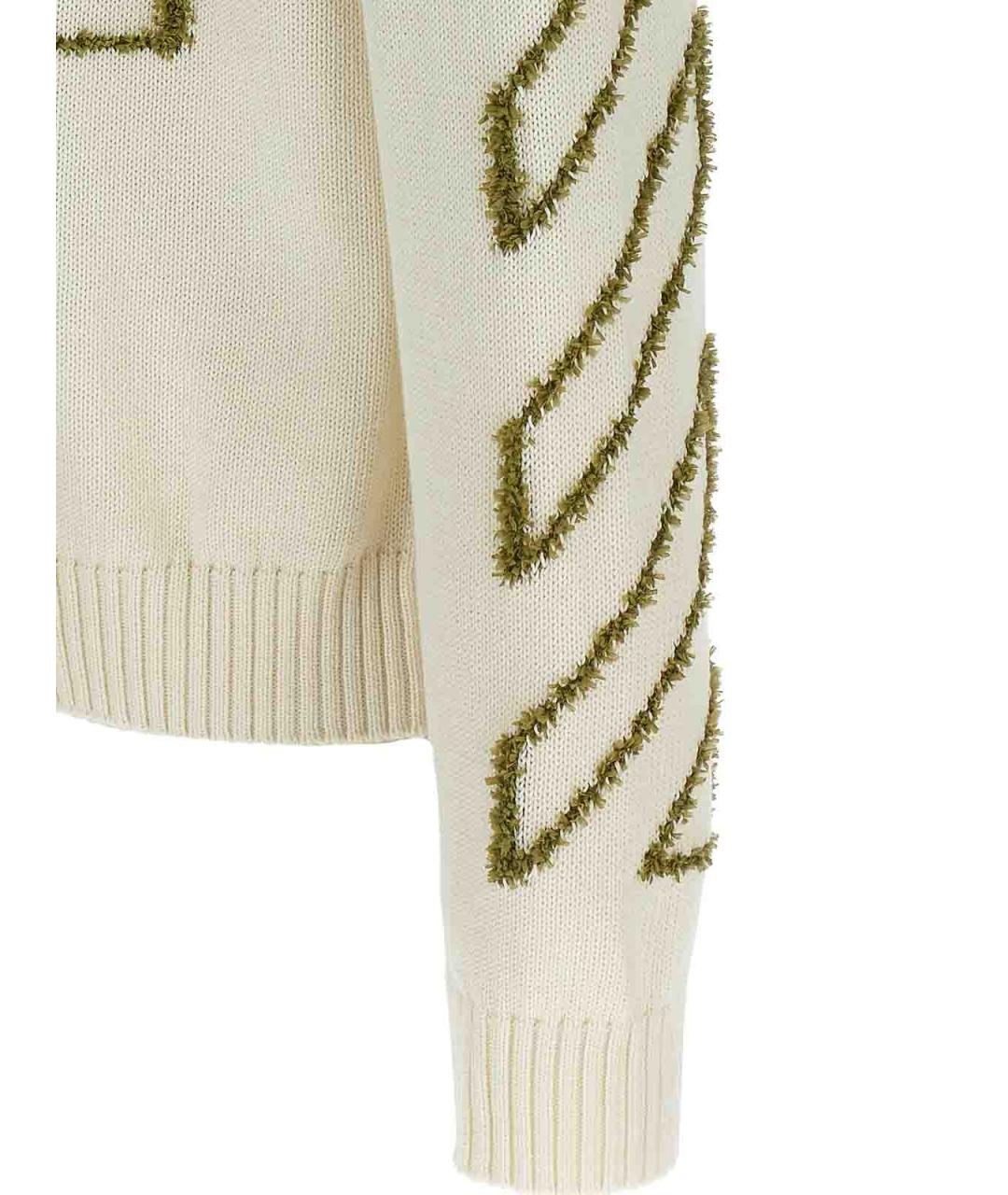 OFF-WHITE Бежевый хлопковый джемпер / свитер, фото 5