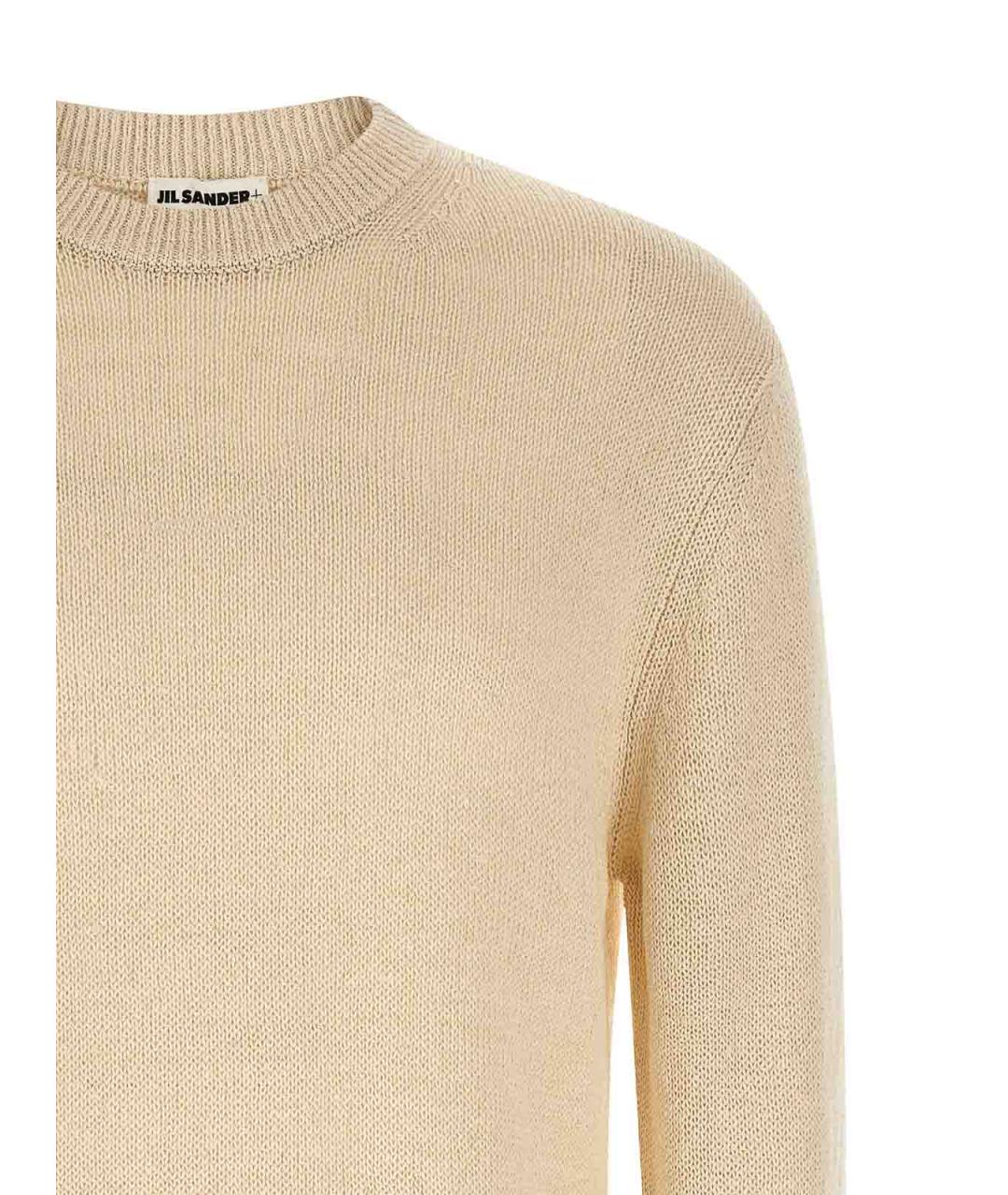 JIL SANDER Бежевый льняной джемпер / свитер, фото 3