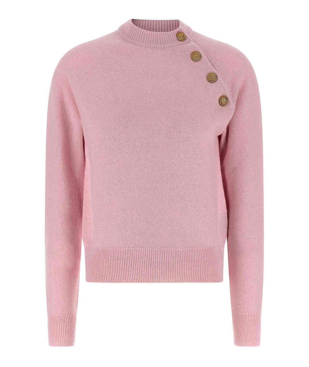 BALMAIN Розовый кашемировый джемпер / свитер, фото 1