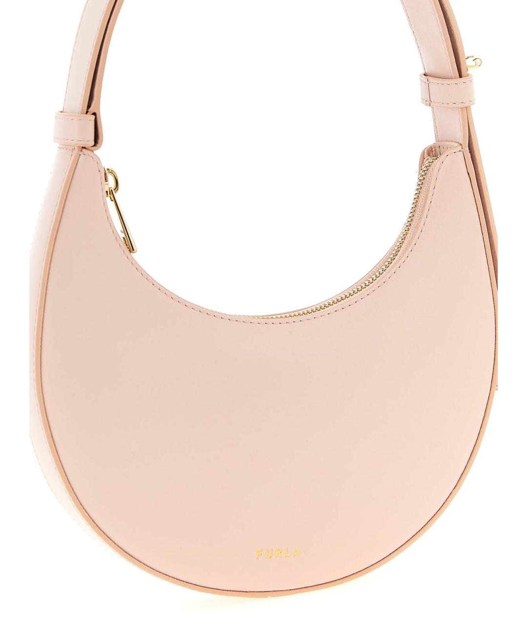 FURLA Бежевая кожаная сумка через плечо, фото 3