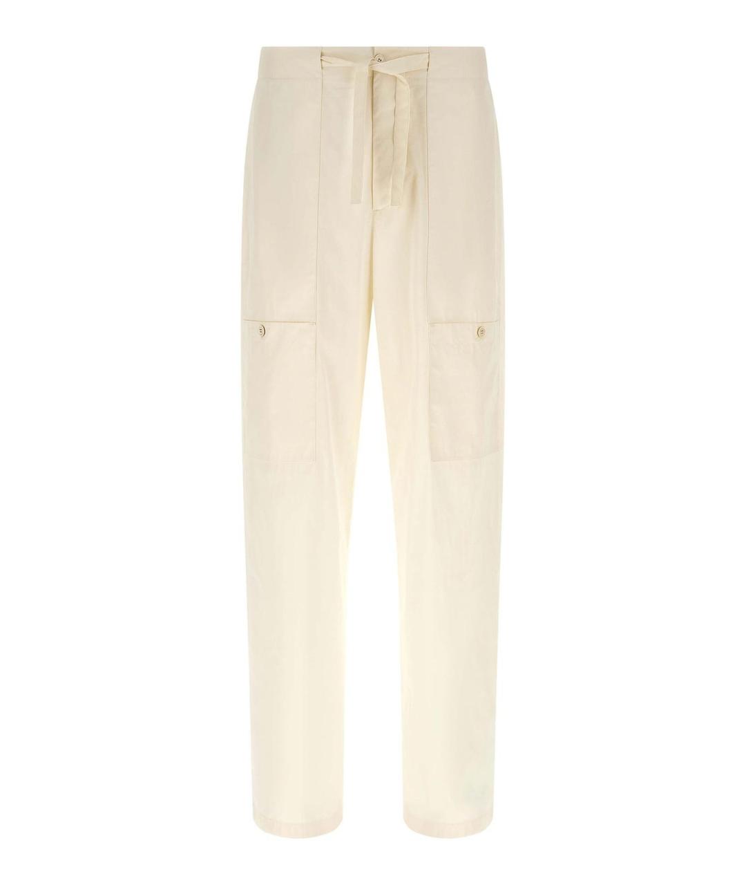 JIL SANDER Бежевые хлопковые повседневные брюки, фото 1