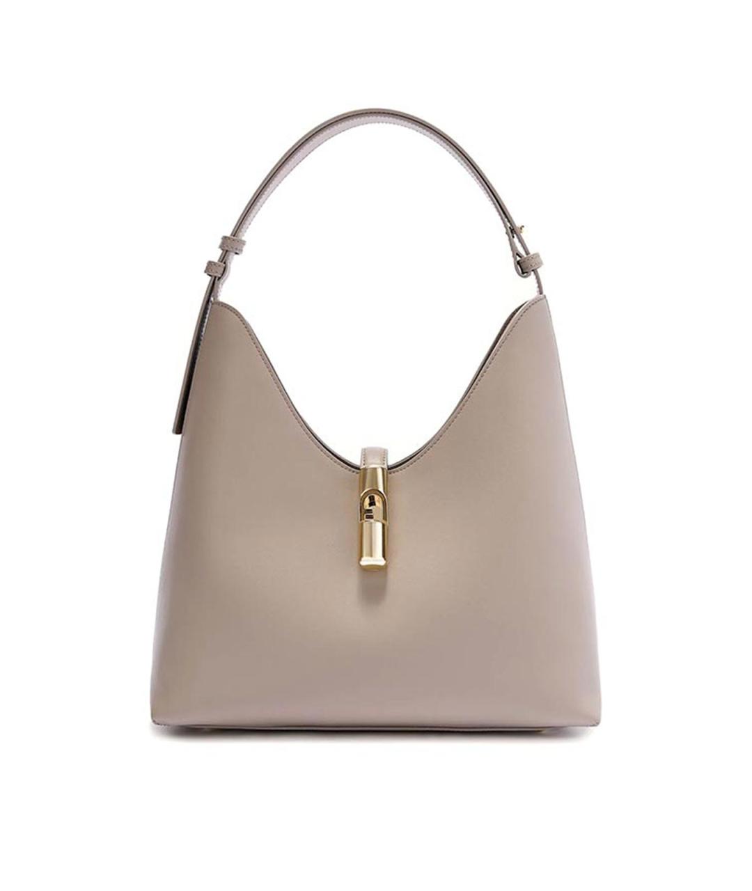 FURLA Бежевая кожаная сумка через плечо, фото 1