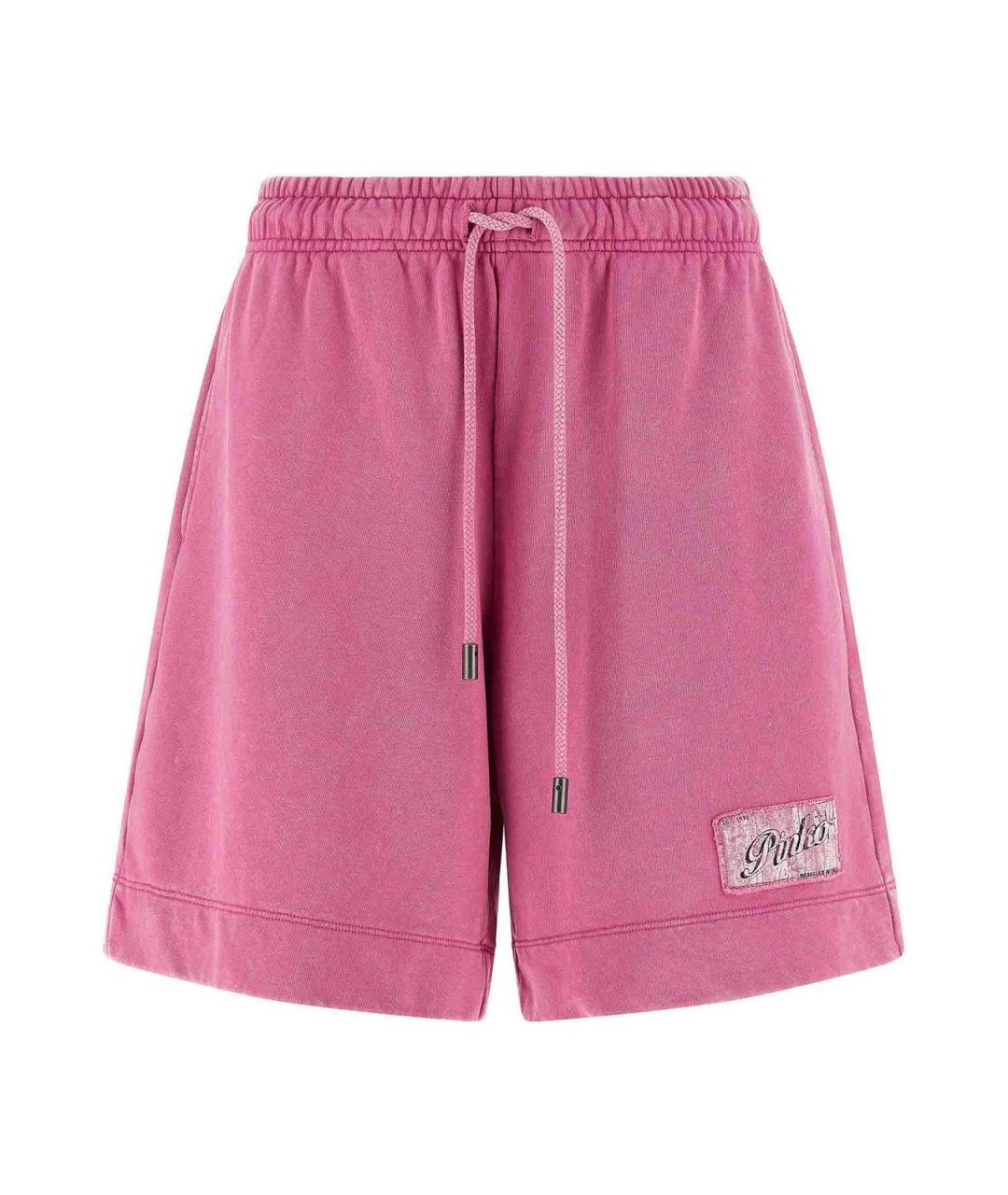 PINKO Розовые хлопковые шорты, фото 1