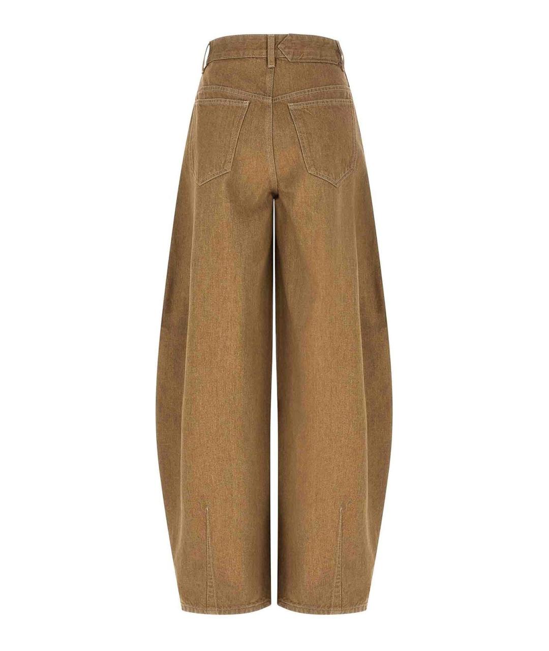 JACQUEMUS Коричневые хлопковые прямые джинсы, фото 2