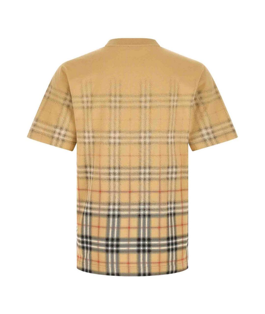 BURBERRY Бежевая хлопковая футболка, фото 2