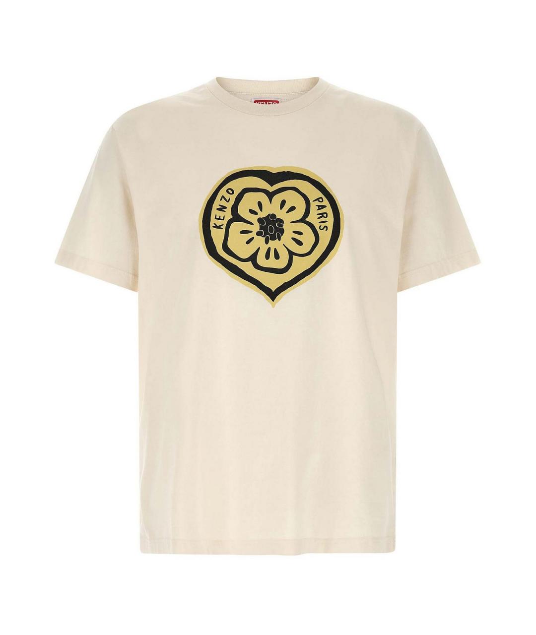 KENZO Бежевая хлопковая футболка, фото 1