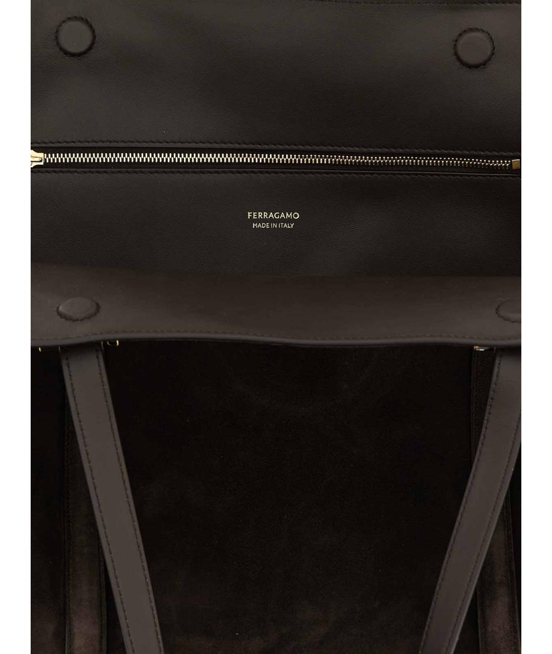 FERRAGAMO Коричневая замшевая сумка через плечо, фото 4