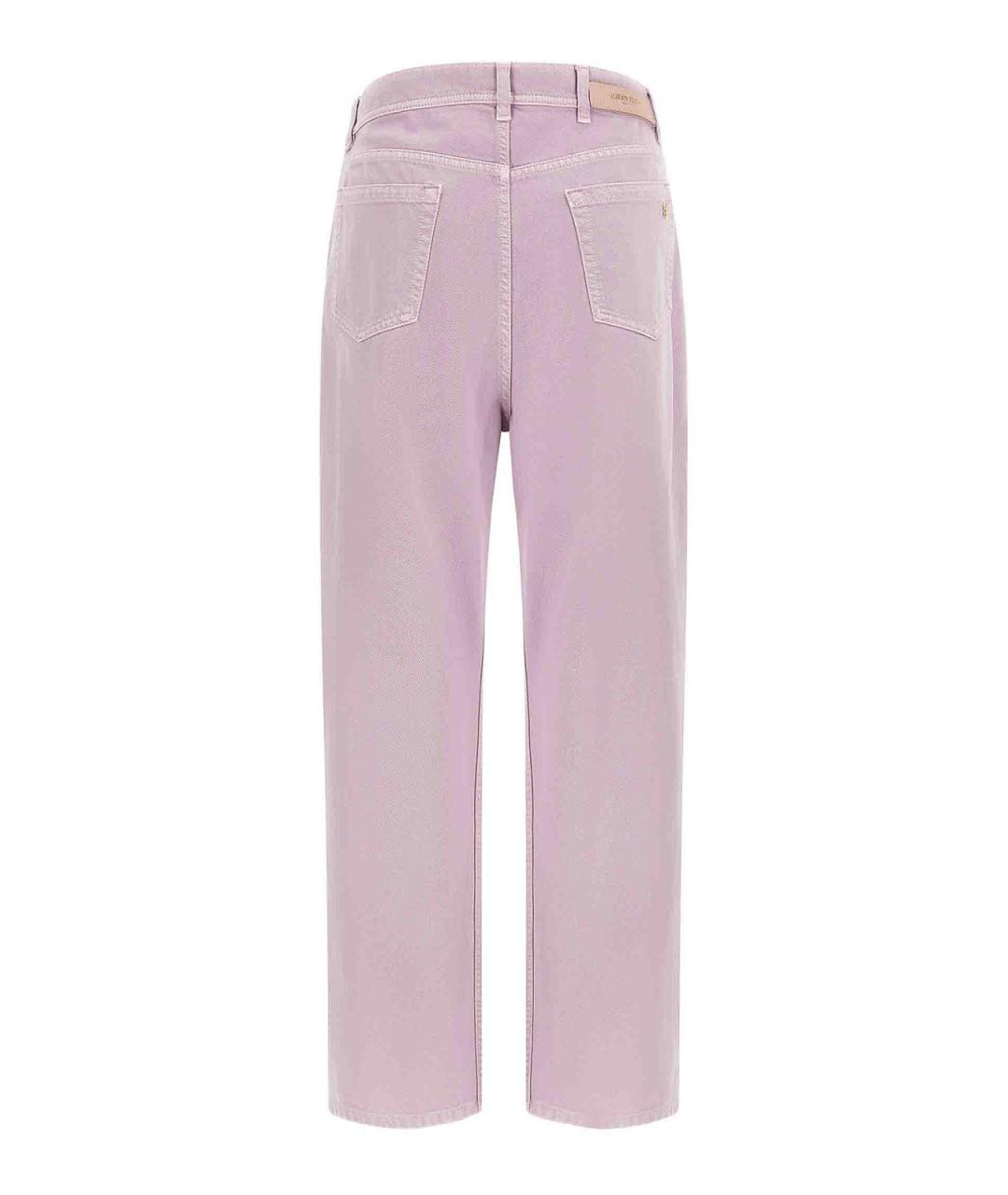 ALBERTA FERRETTI Фиолетовые хлопковые прямые джинсы, фото 2