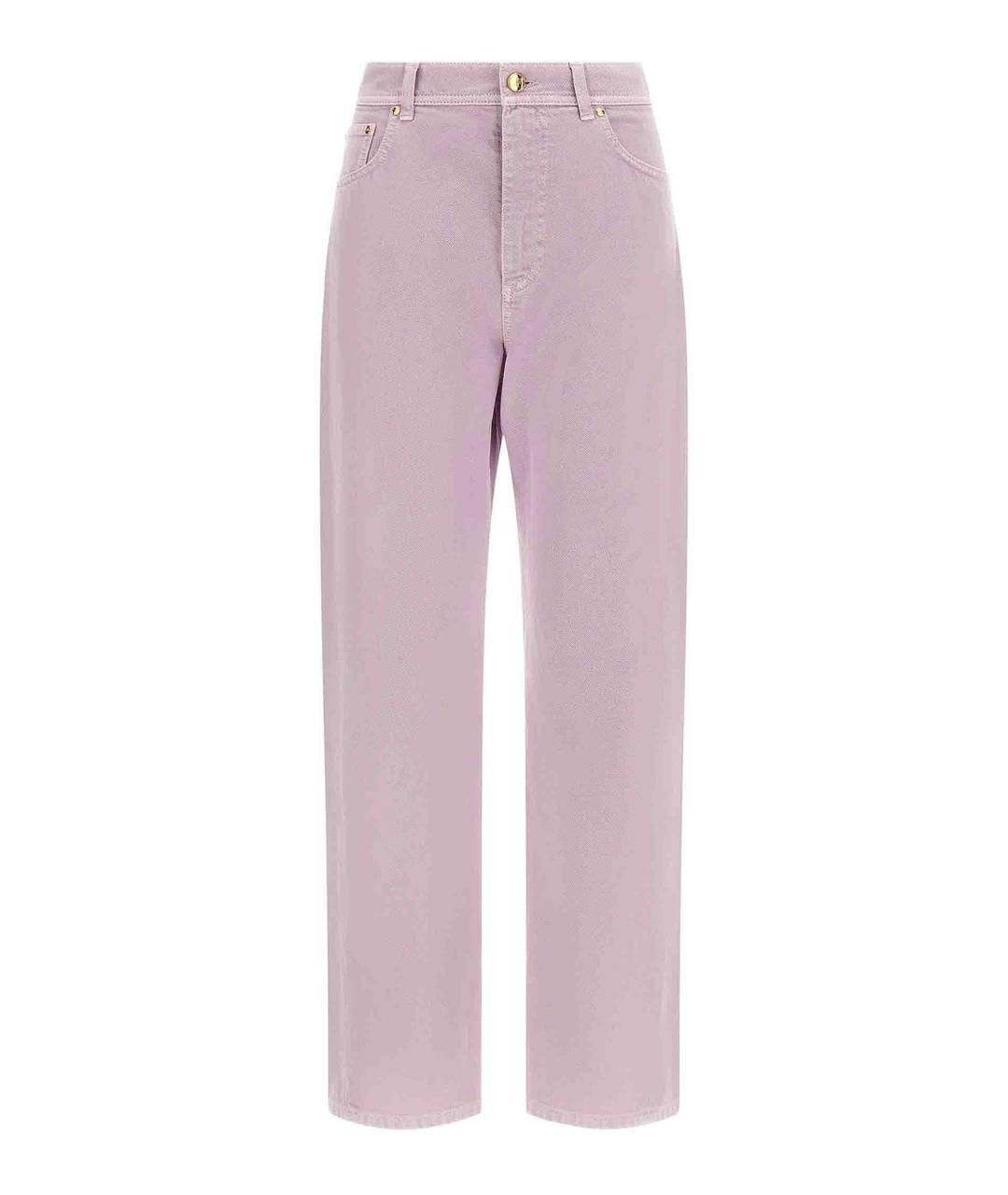 ALBERTA FERRETTI Фиолетовые хлопковые прямые джинсы, фото 1