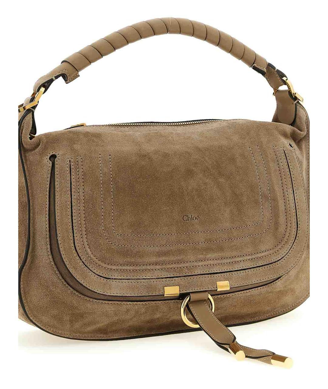 CHLOE Коричневая замшевая сумка через плечо, фото 3