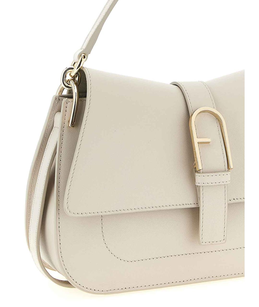 FURLA Бежевая кожаная сумка через плечо, фото 3