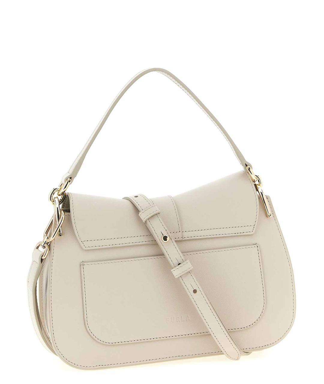 FURLA Бежевая кожаная сумка через плечо, фото 2