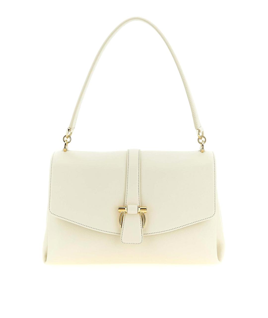 FERRAGAMO Бежевая кожаная сумка через плечо, фото 1