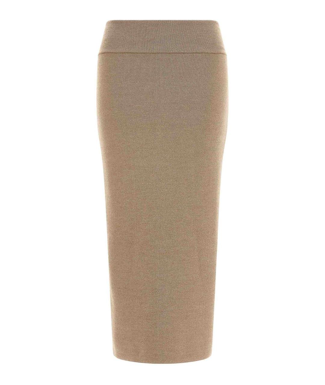 JACQUEMUS Бежевая шерстяная юбка миди, фото 1