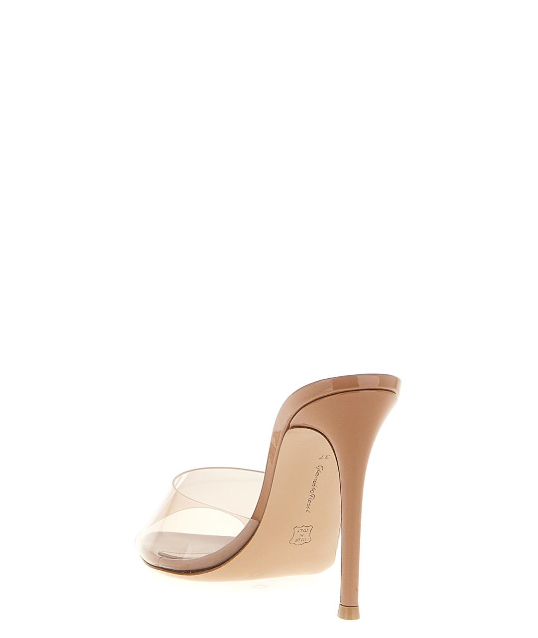 GIANVITO ROSSI Бежевые кожаные мюли, фото 3