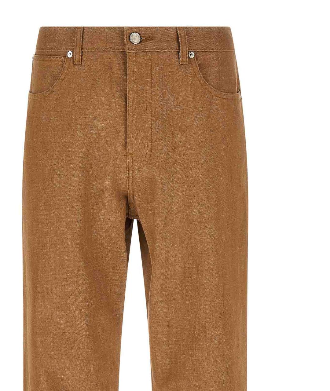 A.P.C. Коричневые хлопковые прямые джинсы, фото 3