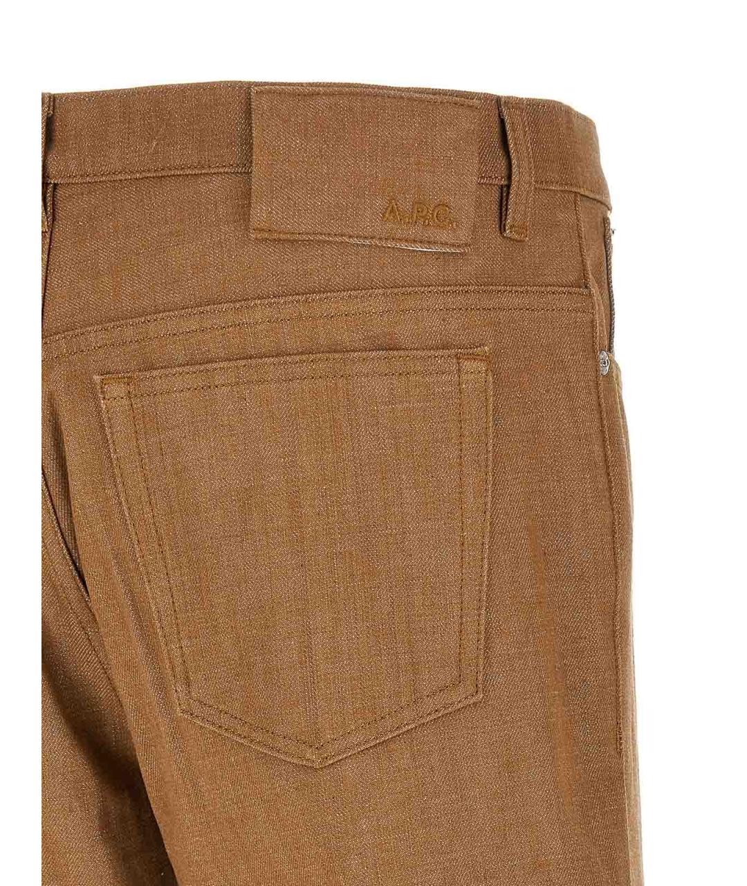 A.P.C. Коричневые хлопковые прямые джинсы, фото 4