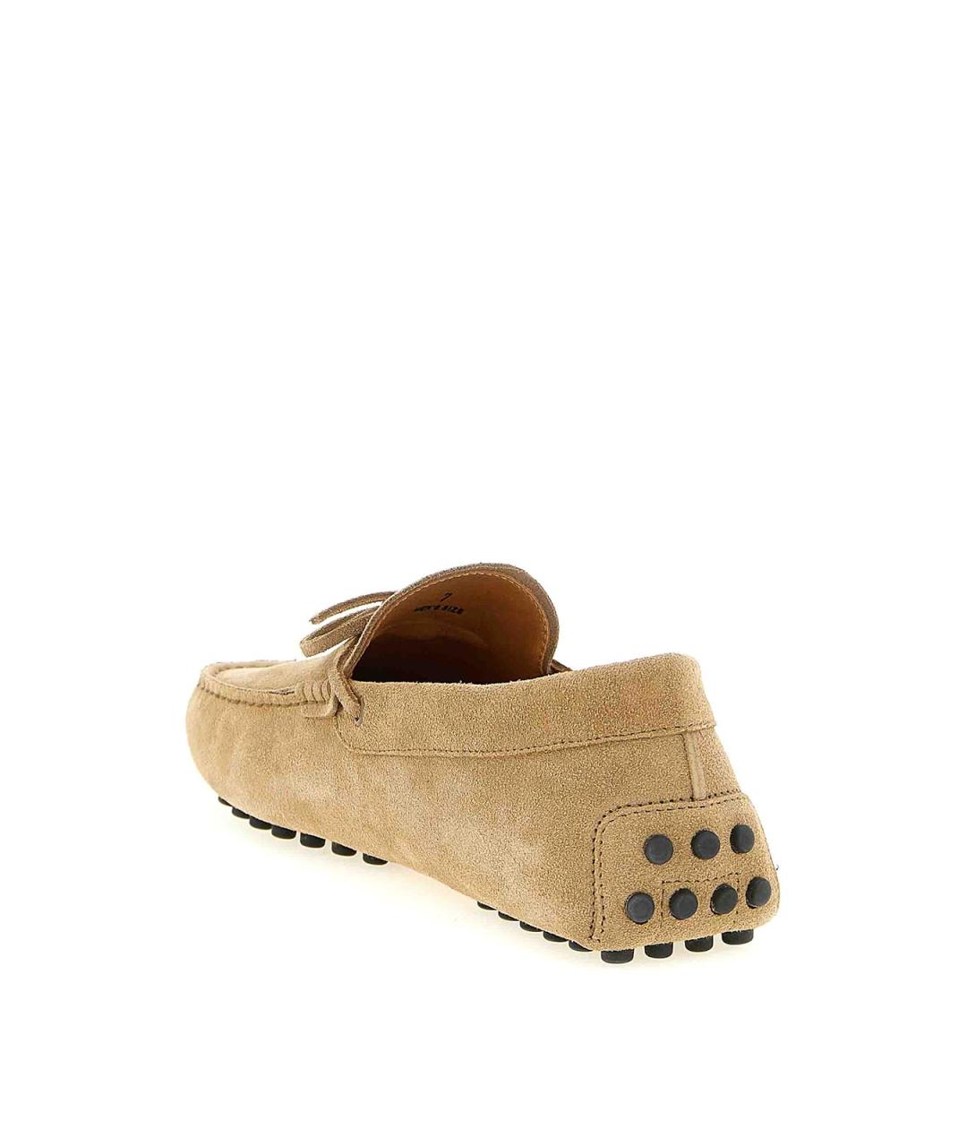 TOD'S Бежевые замшевые лоферы, фото 3