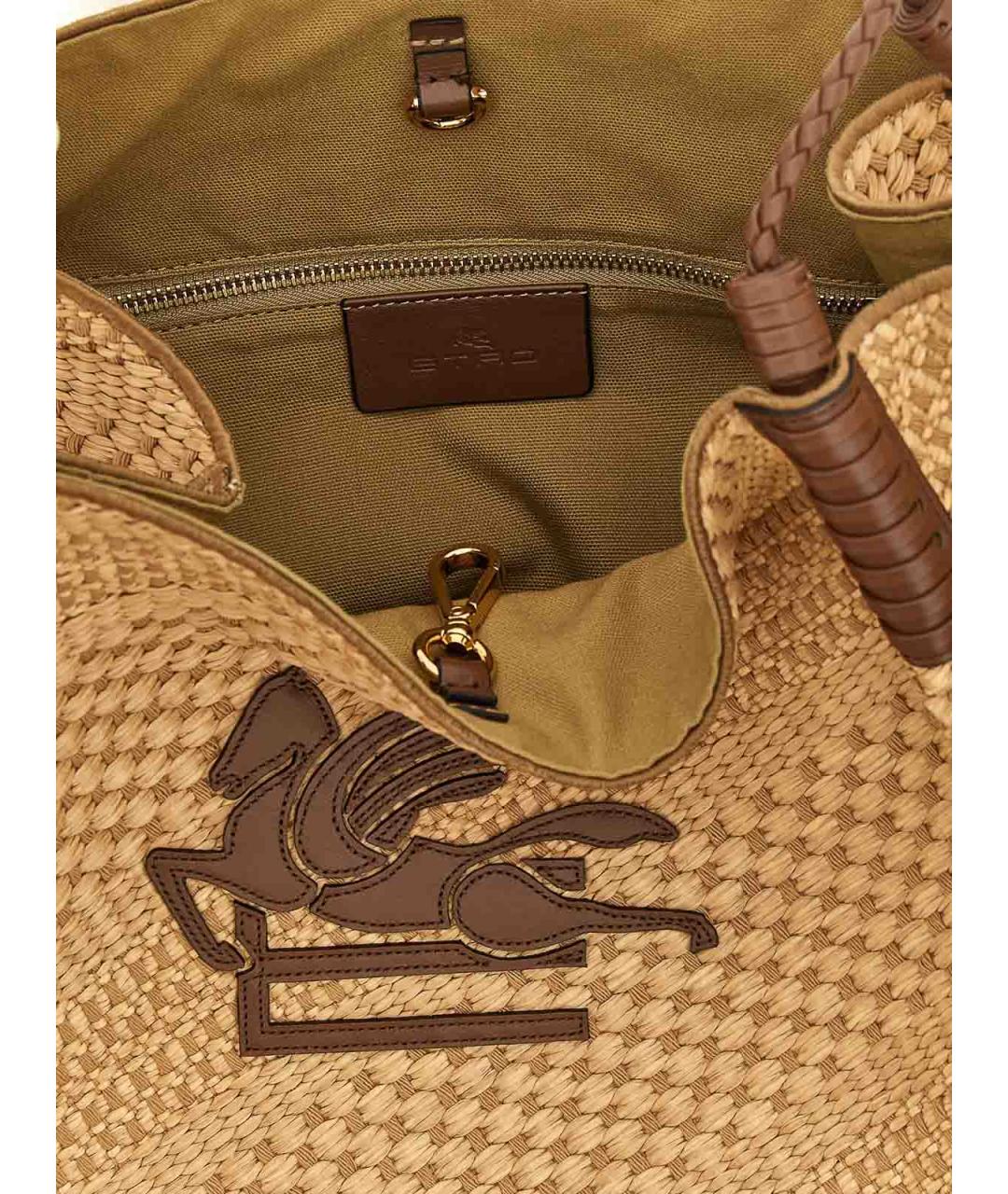 ETRO Бежевая плетеная сумка через плечо, фото 4