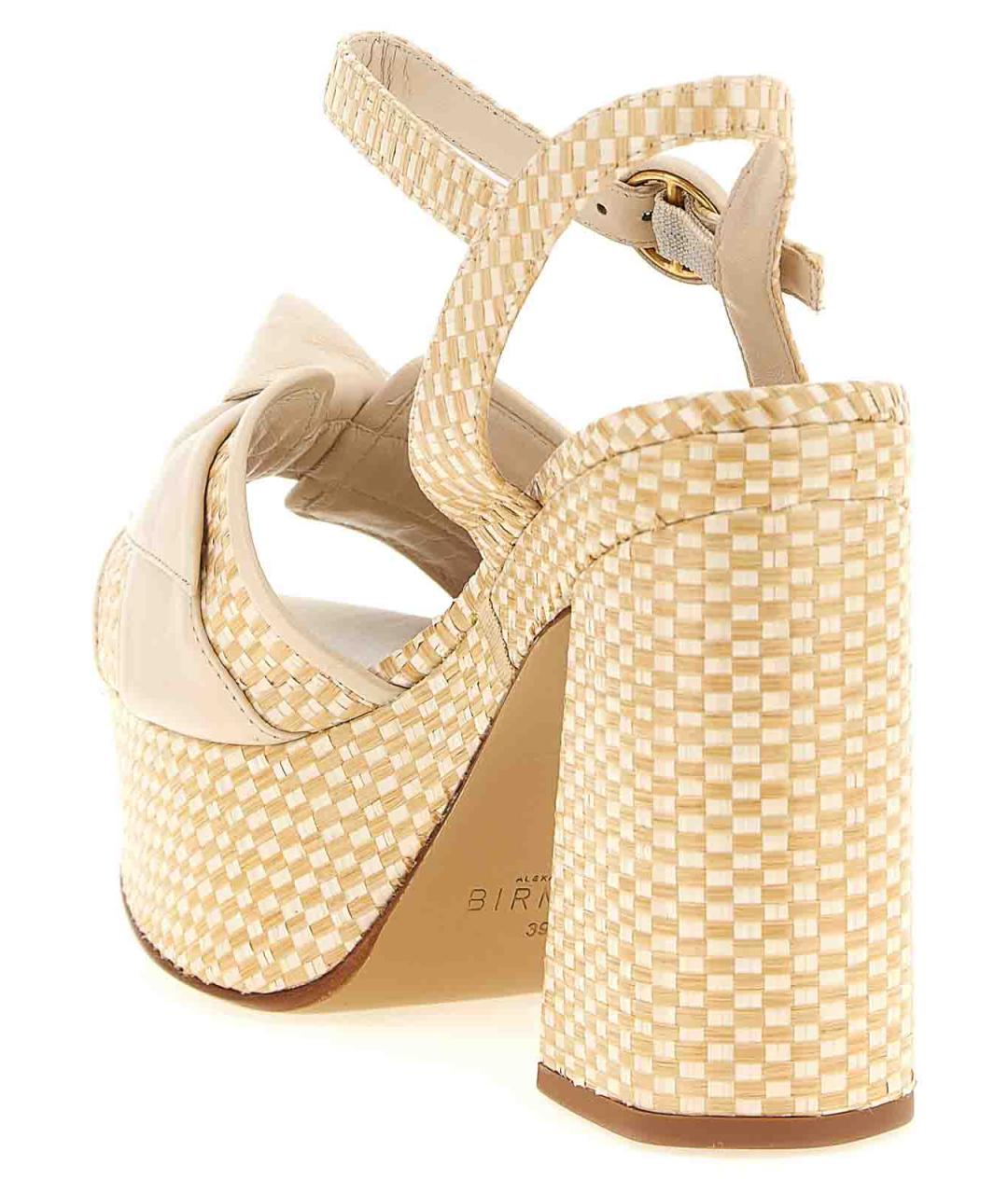 ALEXANDRE BIRMAN Бежевые кожаные босоножки, фото 3